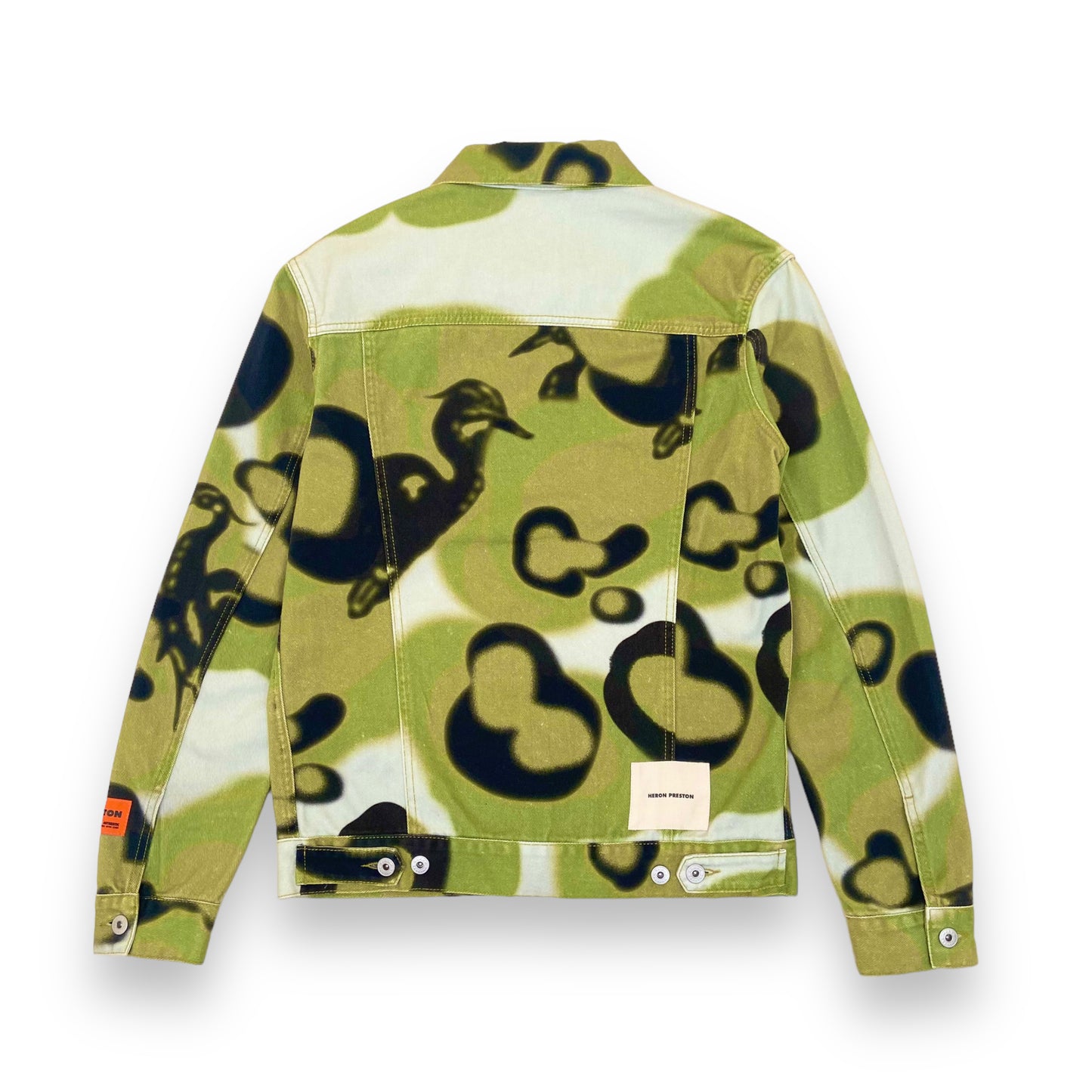 HERON PRESTON REG DENIM JACKET CAMO S