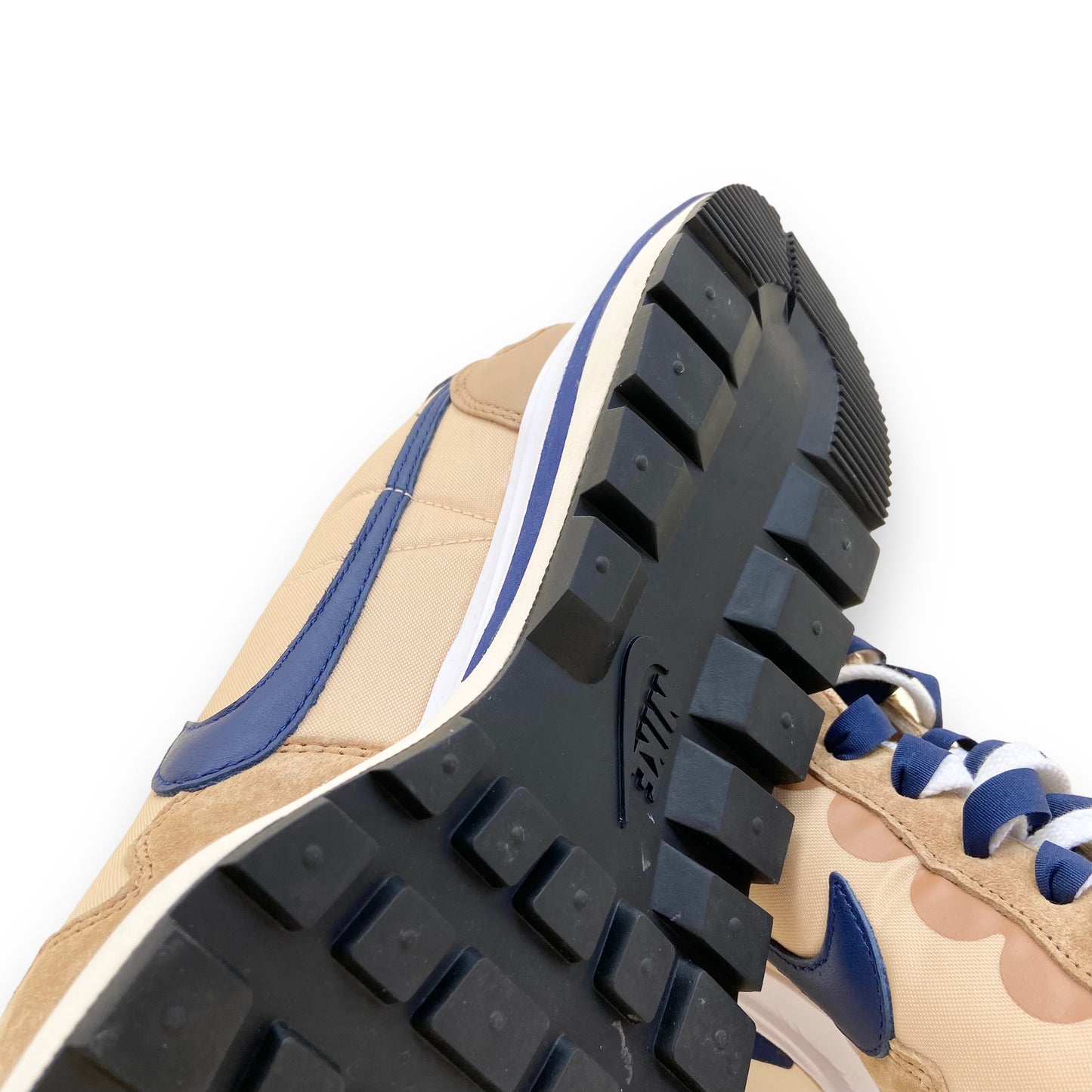 NIKE X SACAI VAPOURWAFFLE SNEAKERS ‘TAN NAVY’ UK9