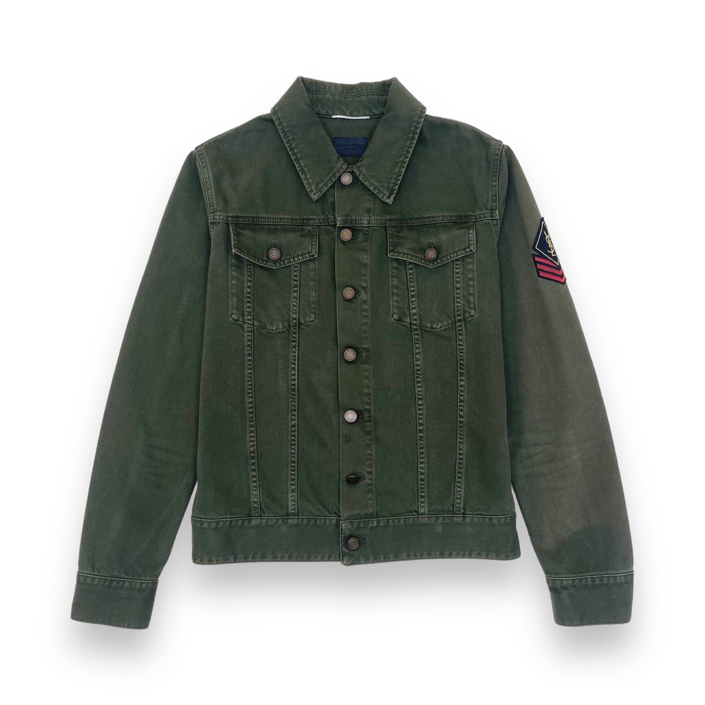 SAINT LAURENT DENIM JACKET KHAKI XS