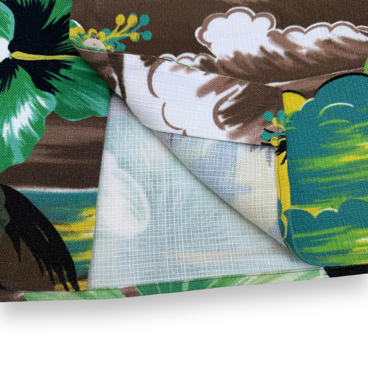 GUCCI LOVE PARADISE VISCOSE PALM TREE SHIRT GREEN M