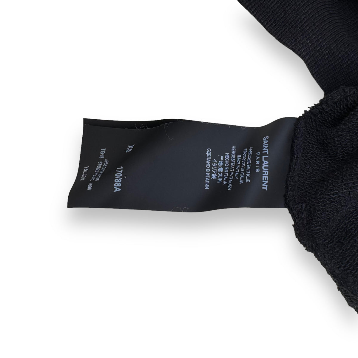 SAINT LAURENT STAR LOGO COTTON HOODIE BLACK XS