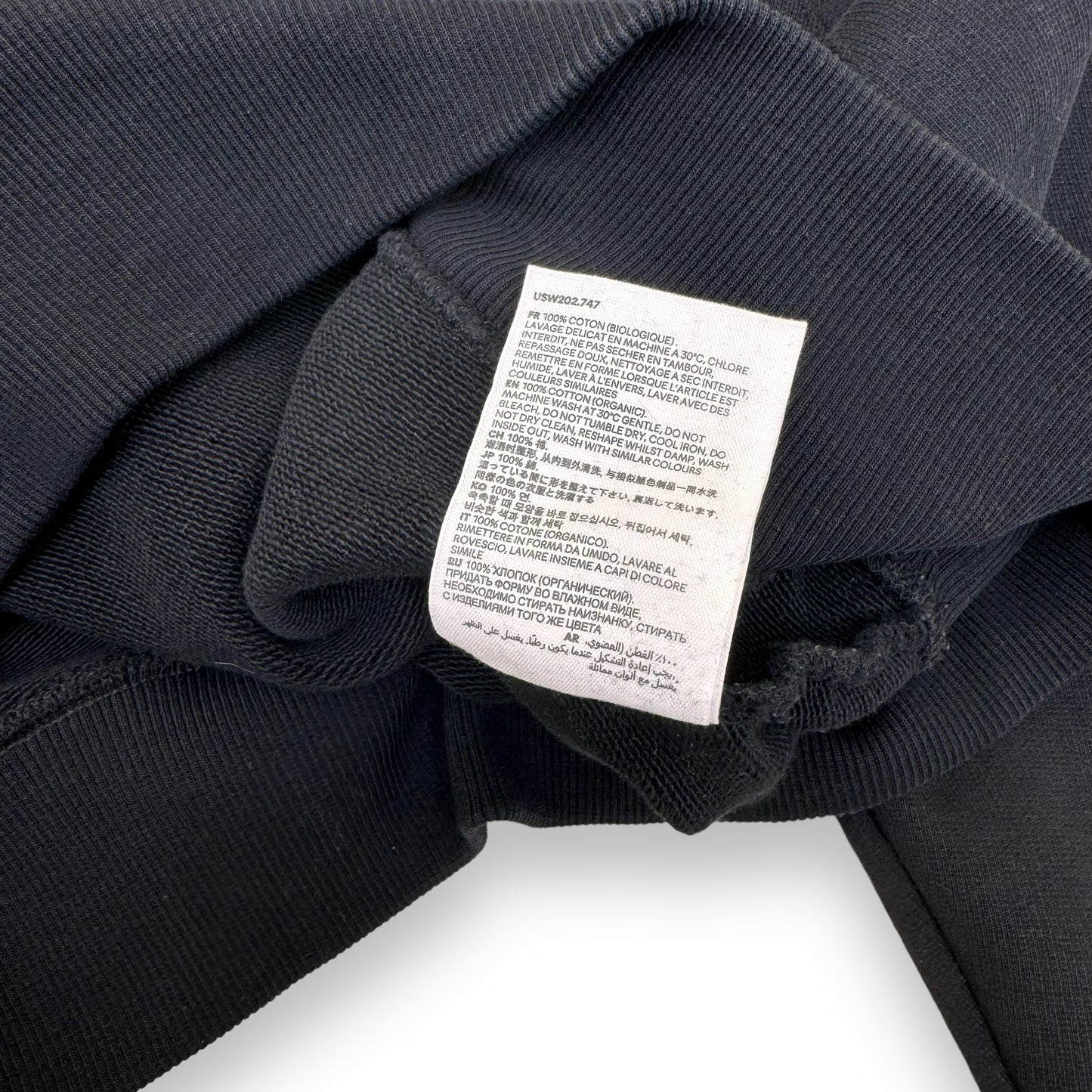 AMI PARIS COTTON LOGO PATCH HOODIE BLACK S