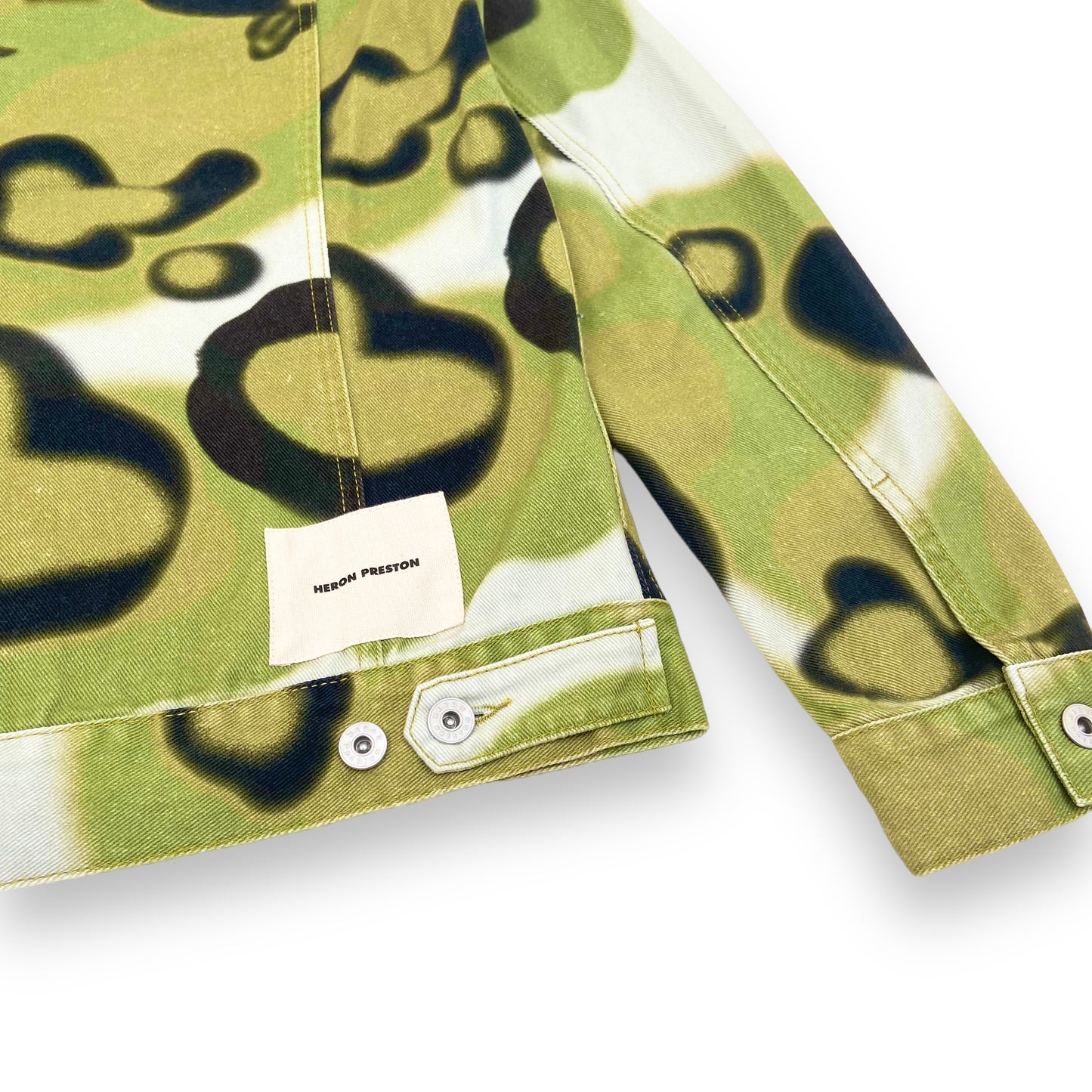 HERON PRESTON REG DENIM JACKET CAMO S