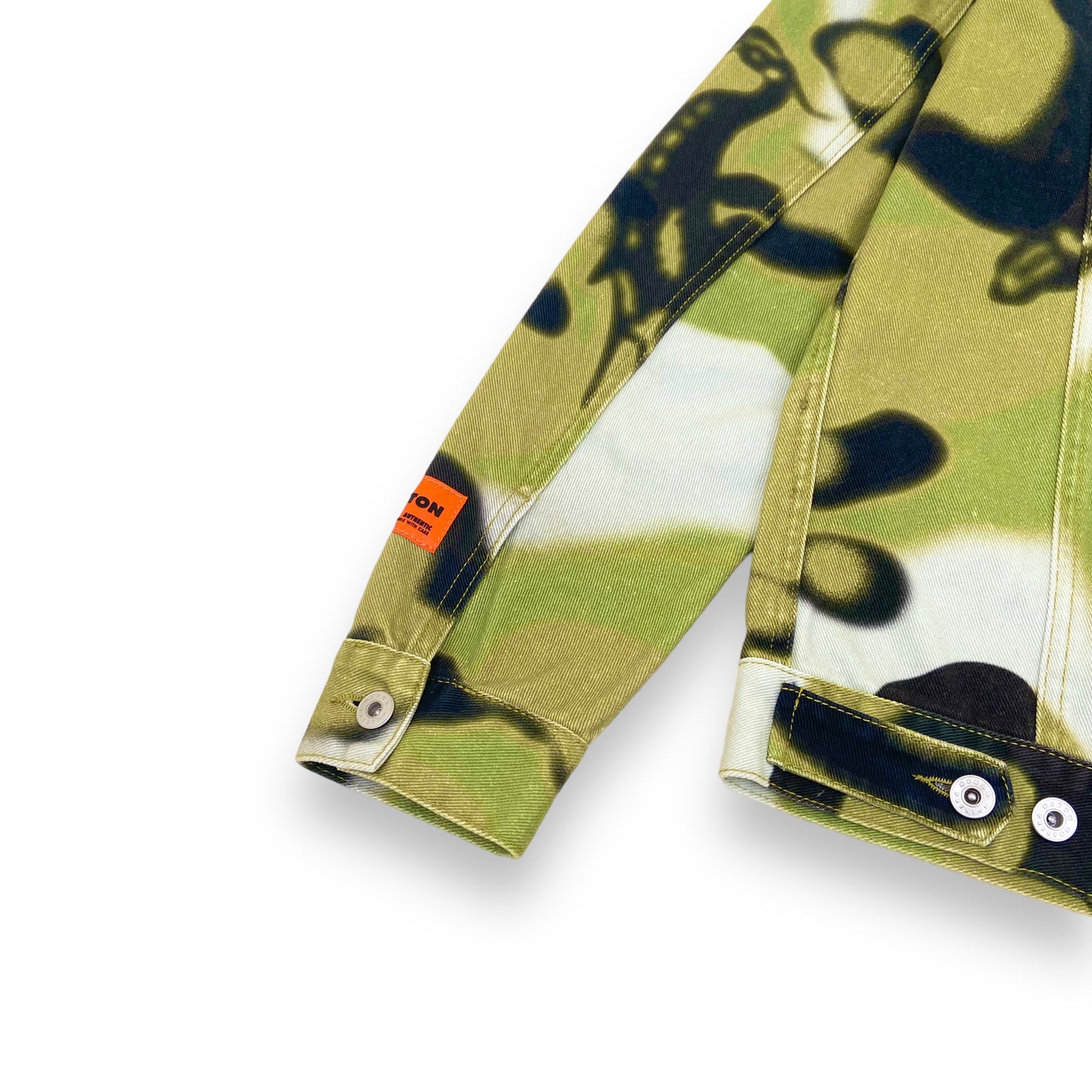 HERON PRESTON REG DENIM JACKET CAMO S