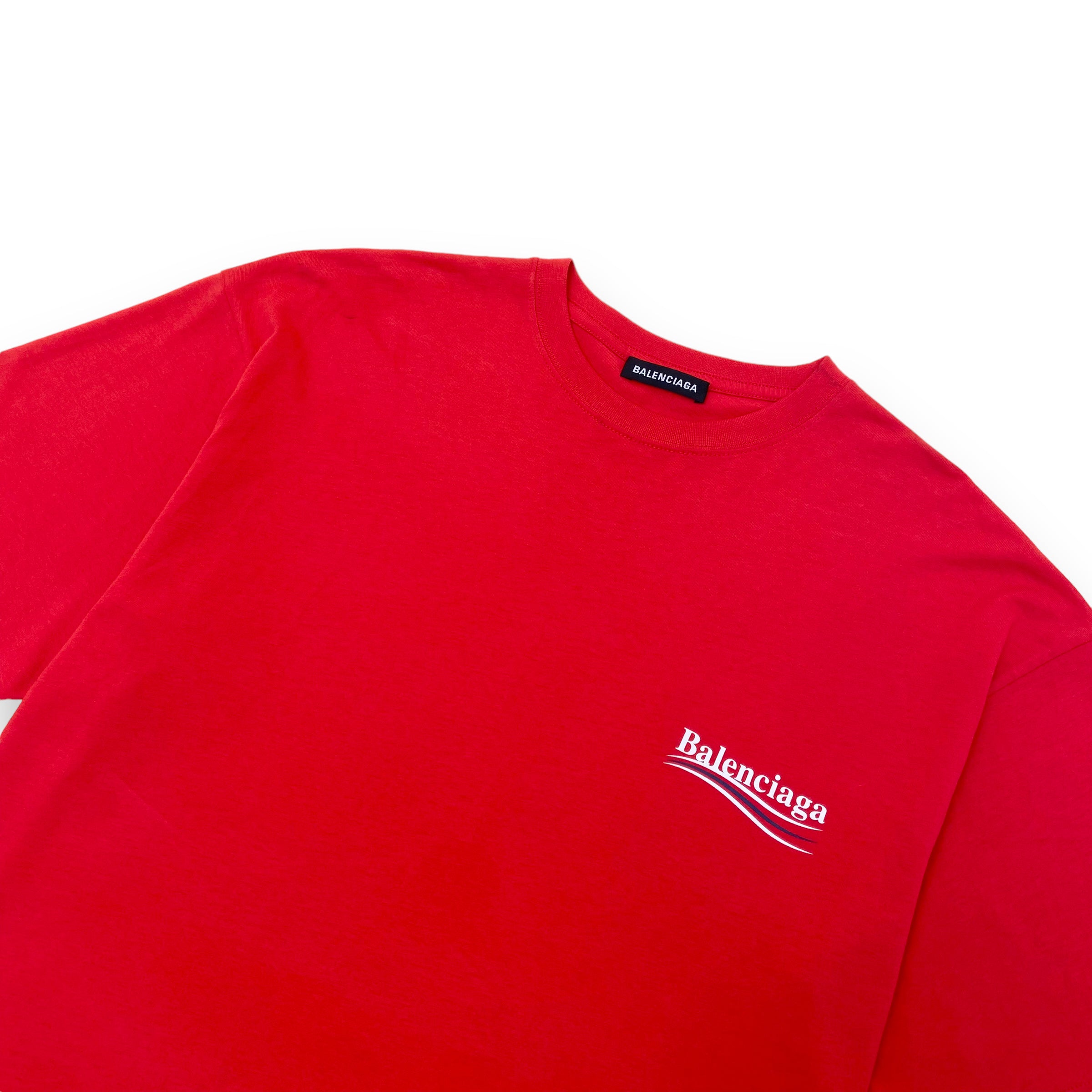 BALENCIAGA LOGO T-SHIRT RED S