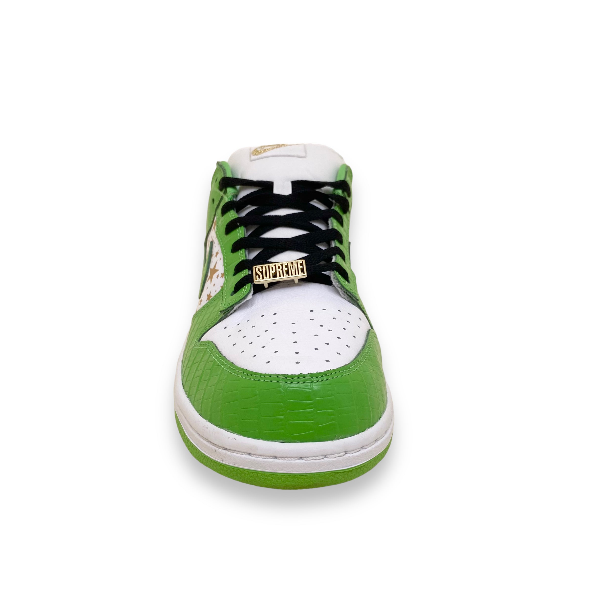 NIKE X SUPREME DUNK LOW STARS OG SB QS SNEAKERS ‘MEAN GREEN’ UK10