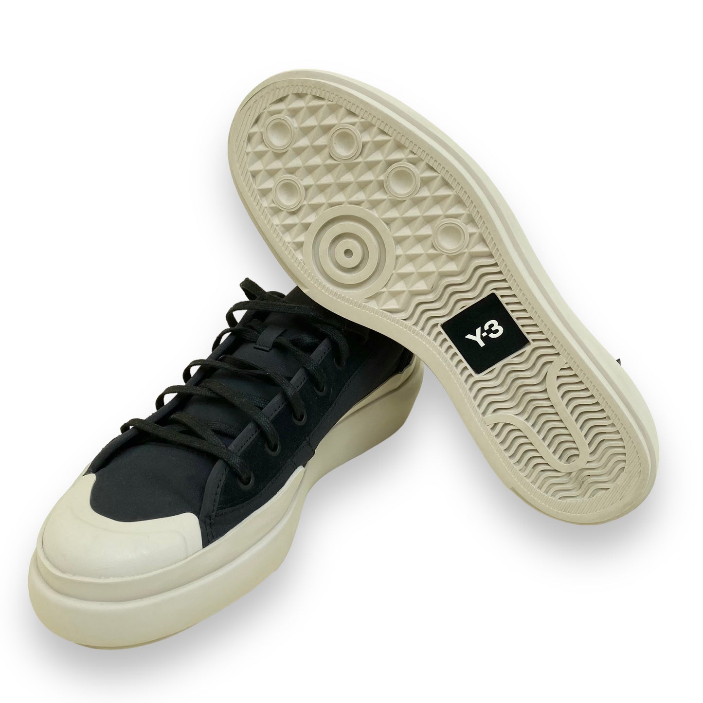 ADIDAS Y-3 AJATU COURT LOW SNEAKERS BLACK UK9.5