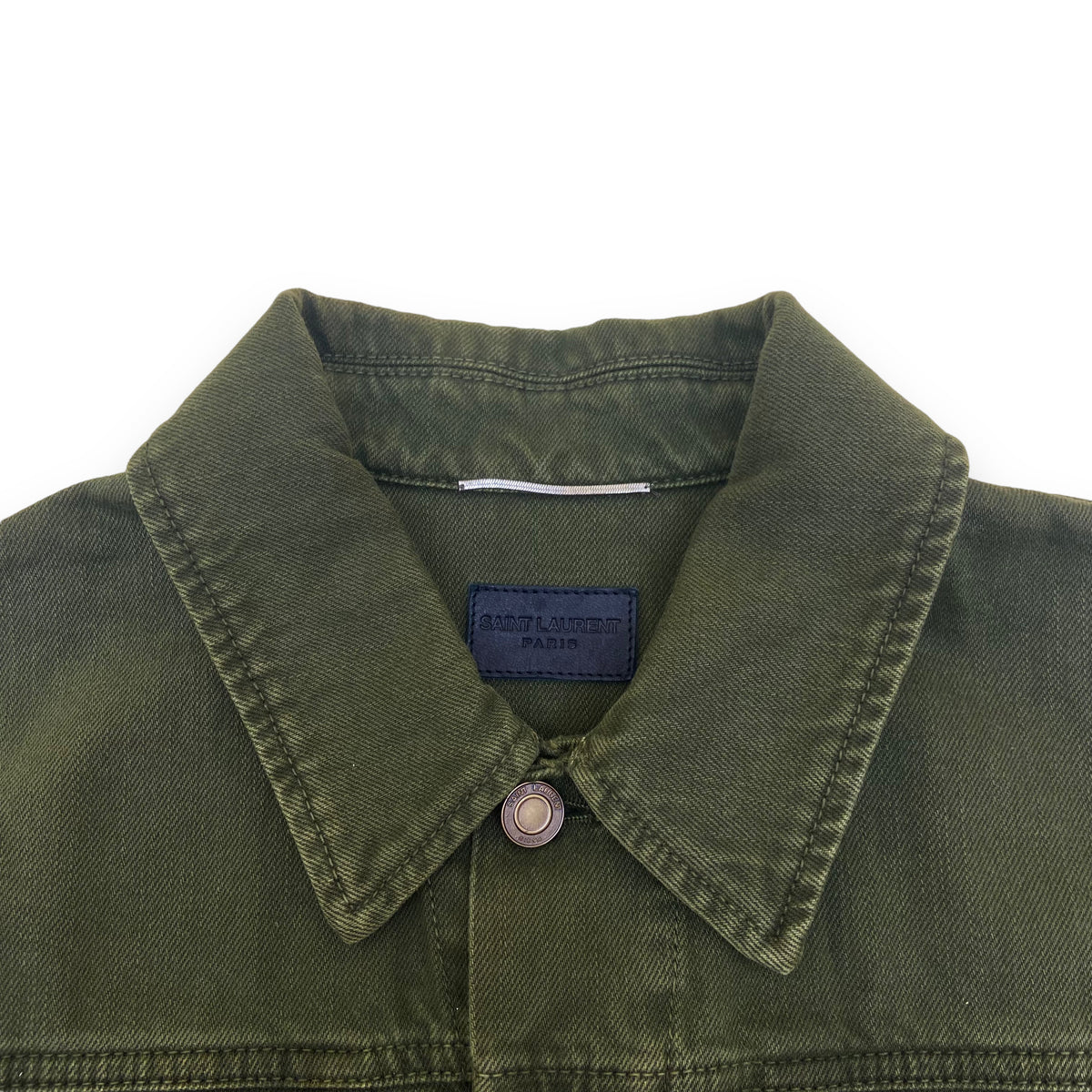 SAINT LAURENT DENIM JACKET KHAKI XS