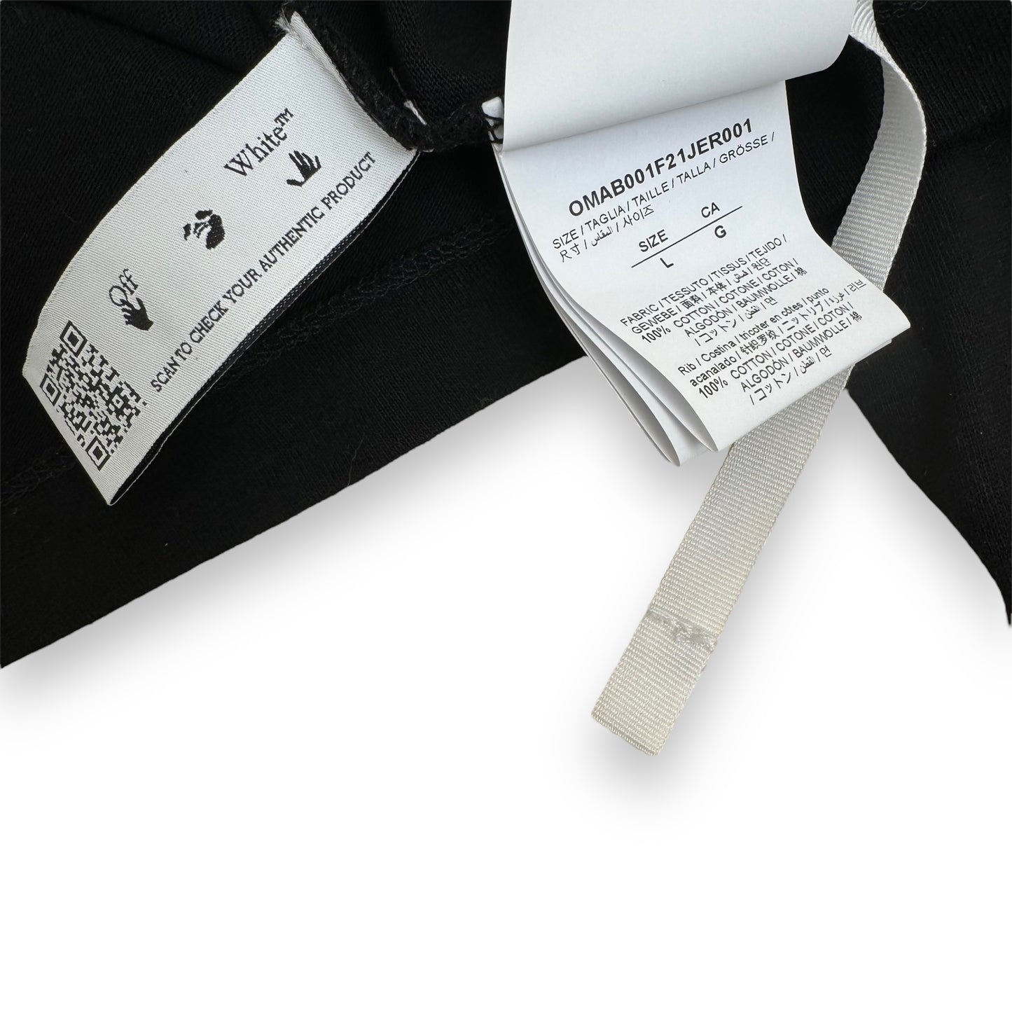 OFF-WHITE LONG SLEEVE DEGRADE ARROW T-SHIRT BLACK L