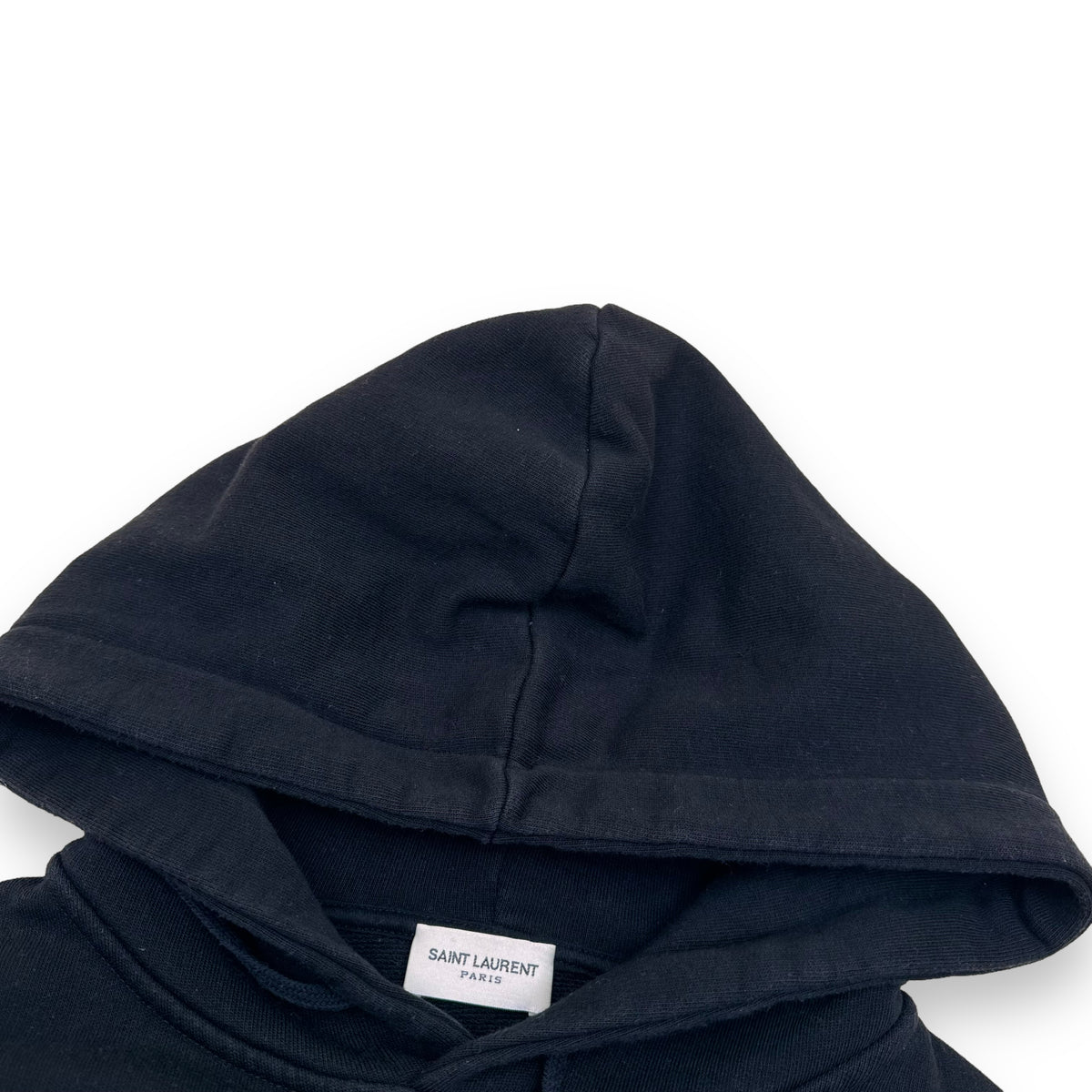 SAINT LAURENT STAR LOGO COTTON HOODIE BLACK XS