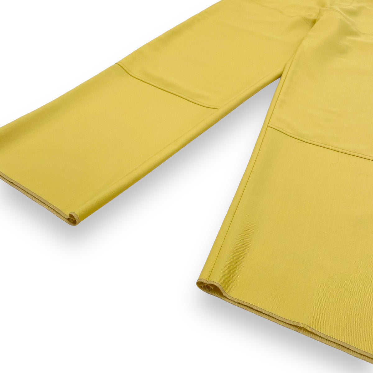 ZEGNA PANELLED WOOL TROUSERS YELLOW XL