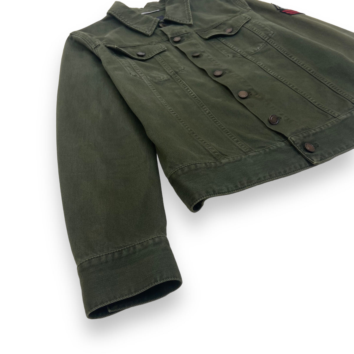 SAINT LAURENT DENIM JACKET KHAKI XS