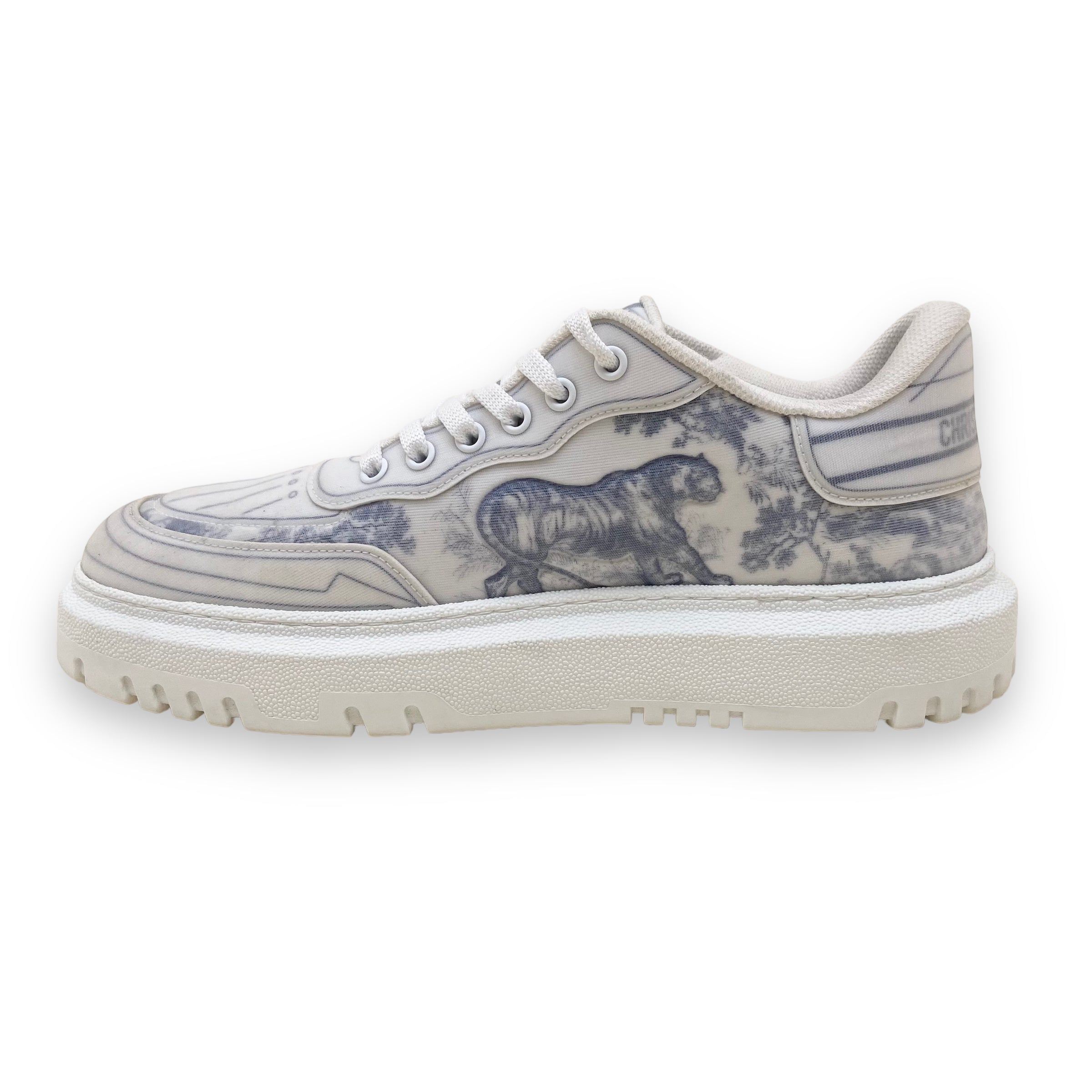 CHRISTIAN DIOR LOW TOP TIGER MESH SNEAKERS WHITE UK8