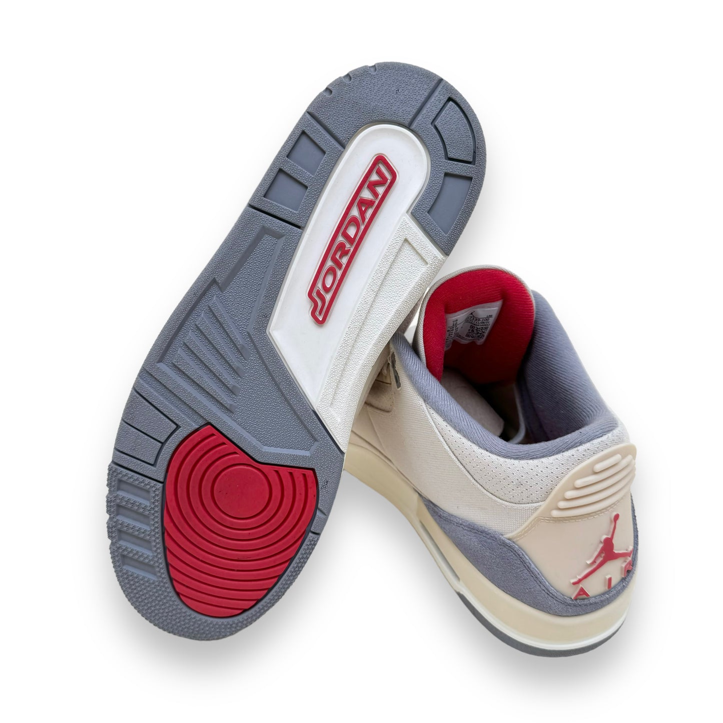 AIR JORDAN 3 CANVAS SNEAKERS BEIGE UK9