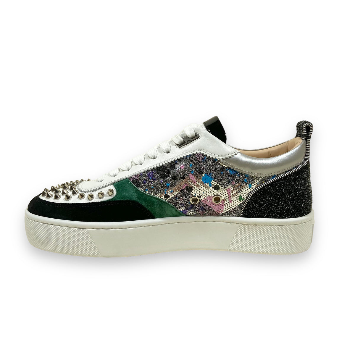 CHRISTIAN LOUBOUTIN HAPPYRUI GLITTER SNEAKERS MULTI UK8