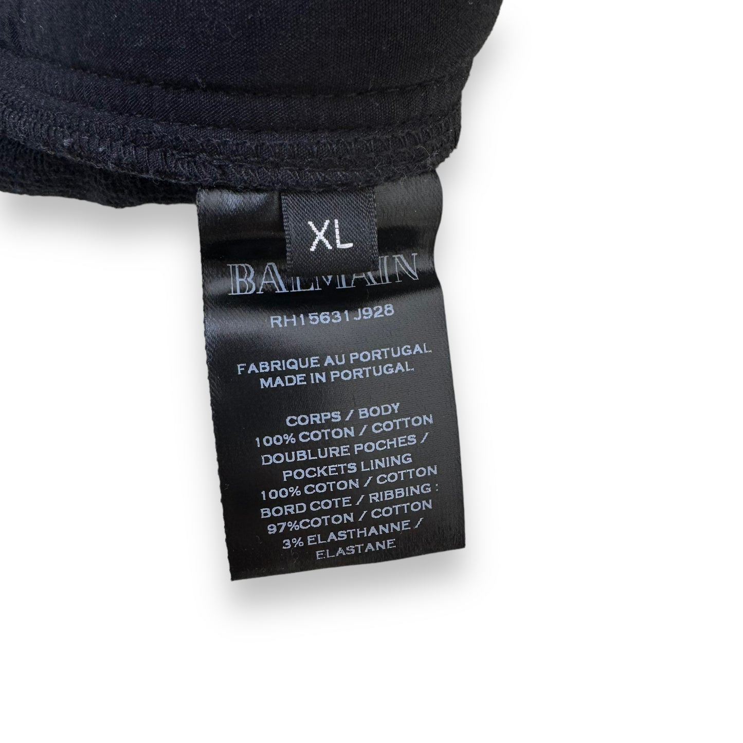 BALMAIN EMBOSSED LOGO SWEATPANTS BLACK XL