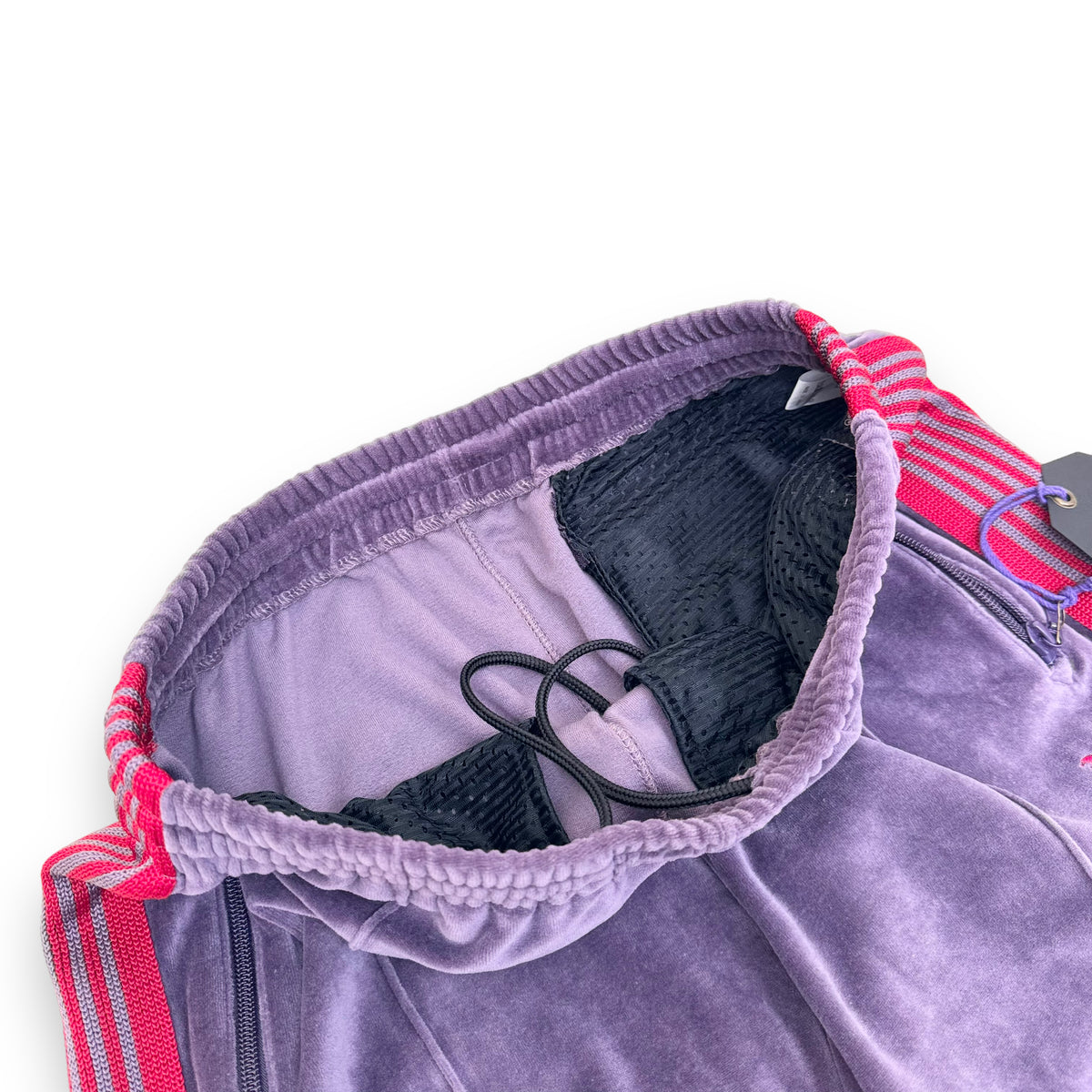 NEEDLES NARROW VELOUR TRACK PANTS PUPLE S