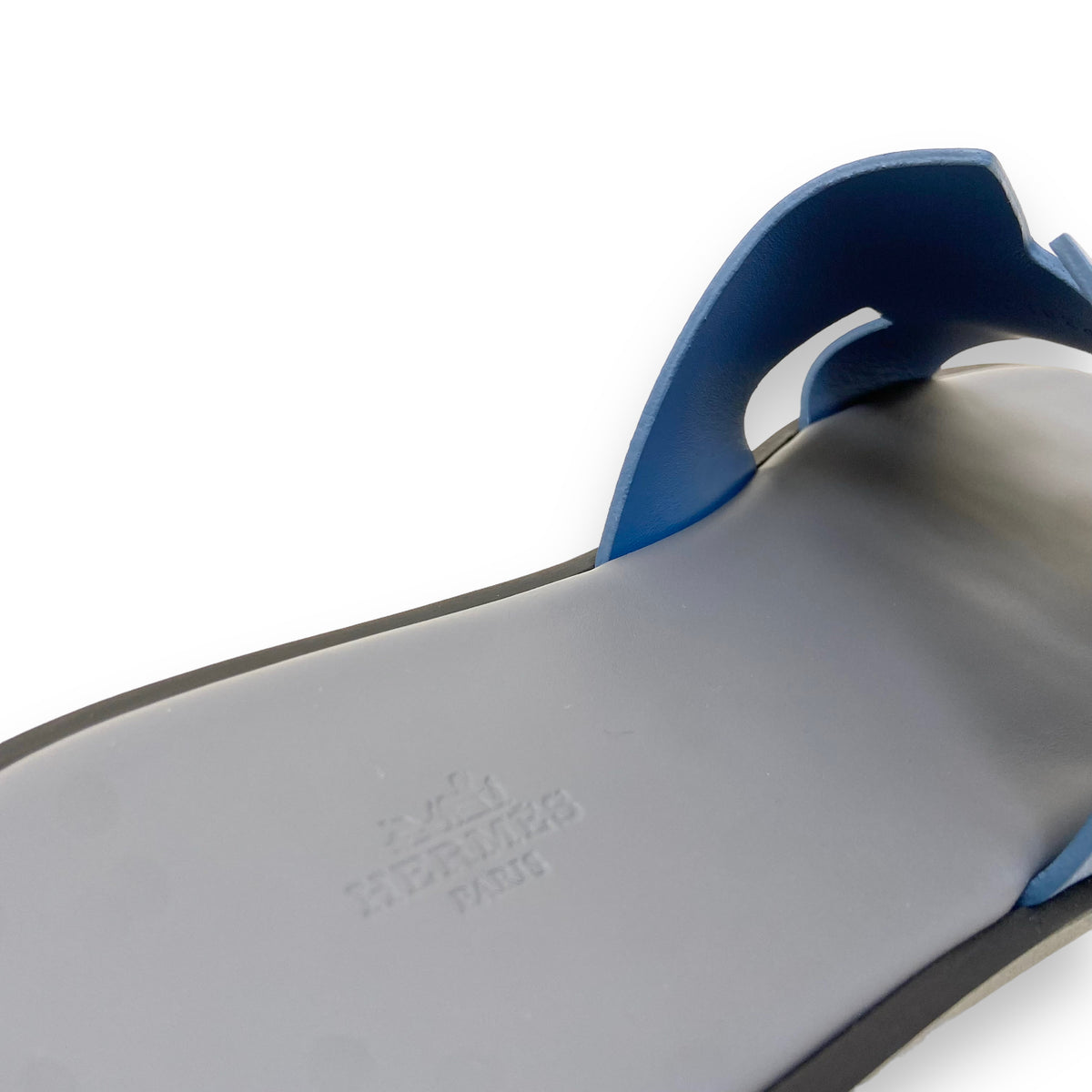 HERMES IZMIR SANDALS BLEU BLEUET / GRIS OSMIUM UK11