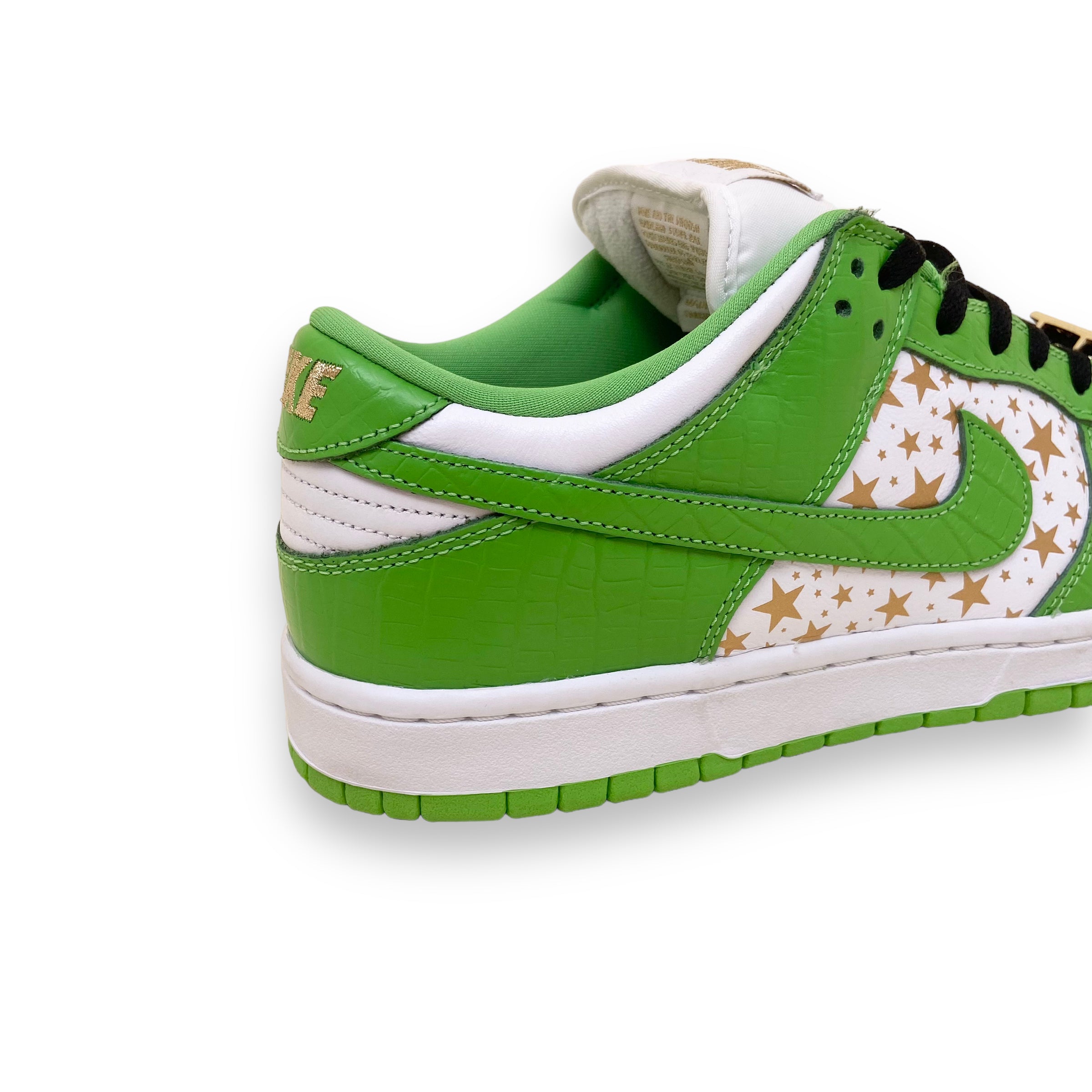 NIKE X SUPREME DUNK LOW STARS OG SB QS SNEAKERS ‘MEAN GREEN’ UK10