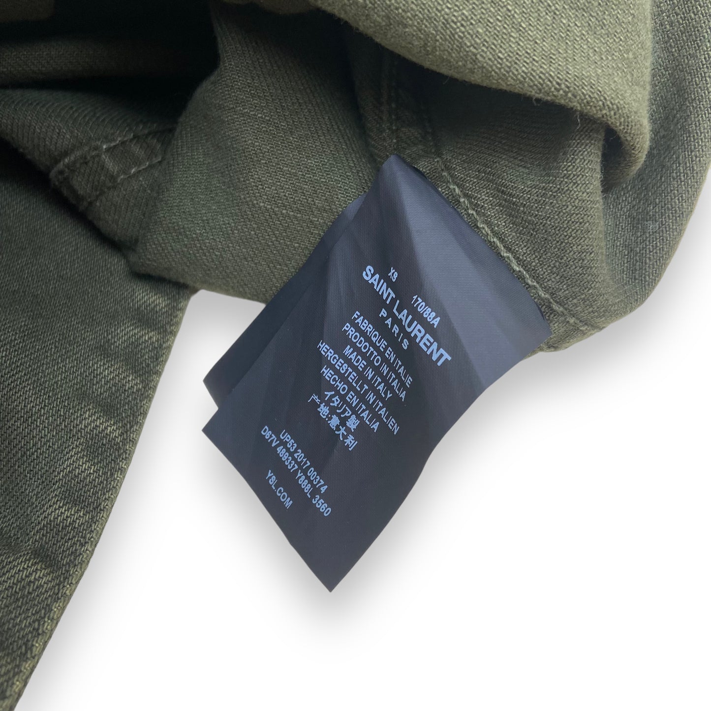 SAINT LAURENT DENIM JACKET KHAKI XS