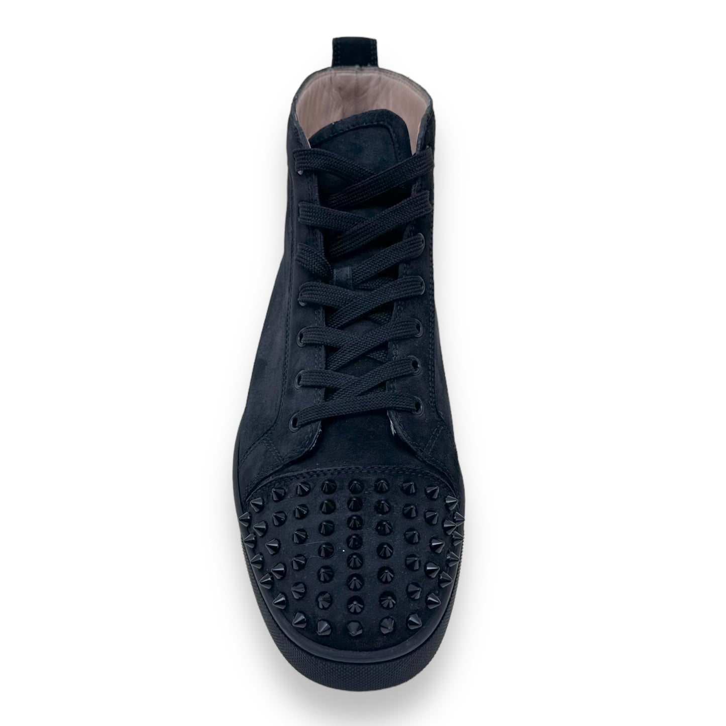 CHRISTIAN LOUBOUTIN SUEDE SPIKE SNEAKER BLACK UK11