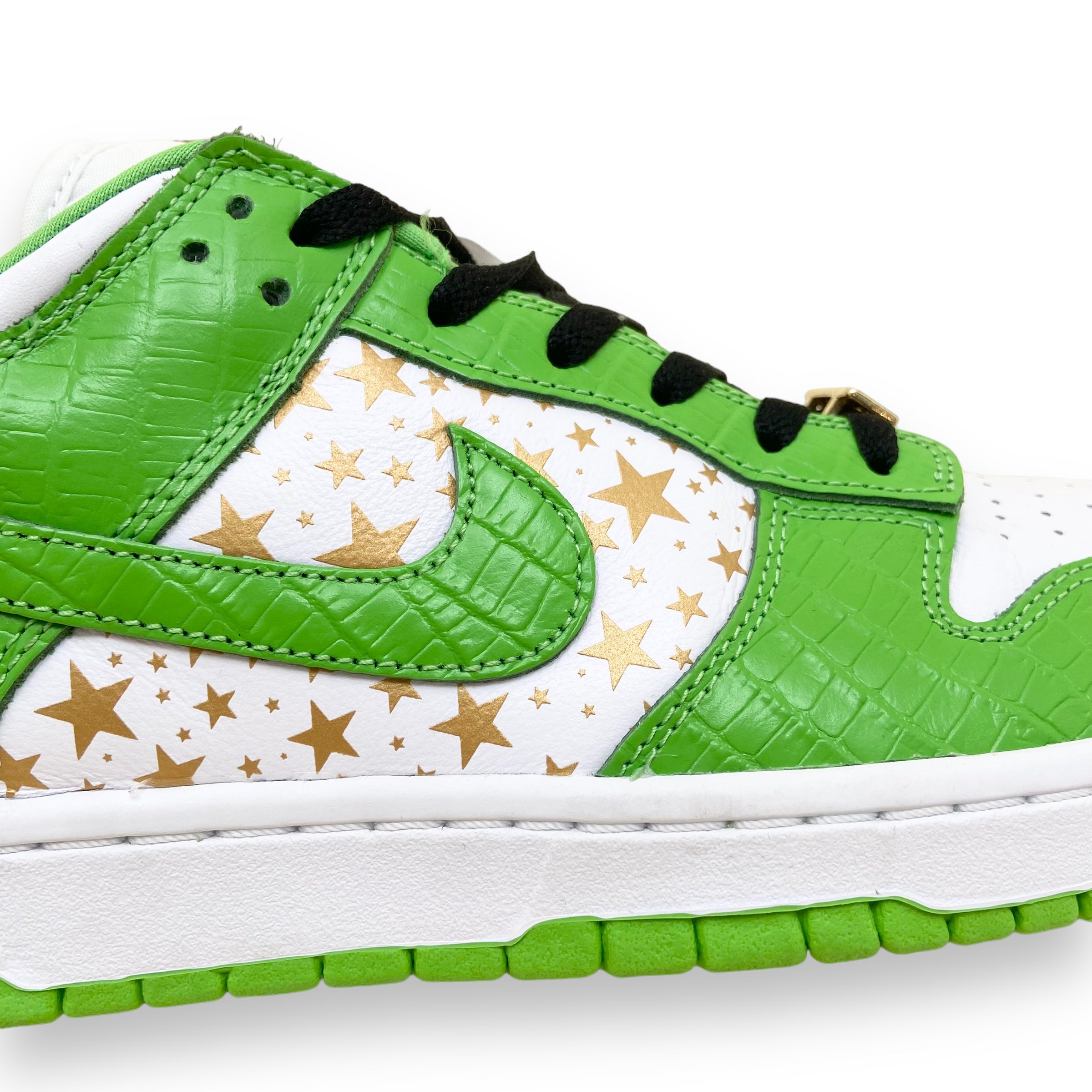 NIKE X SUPREME DUNK LOW STARS OG SB QS SNEAKERS ‘MEAN GREEN’ UK10