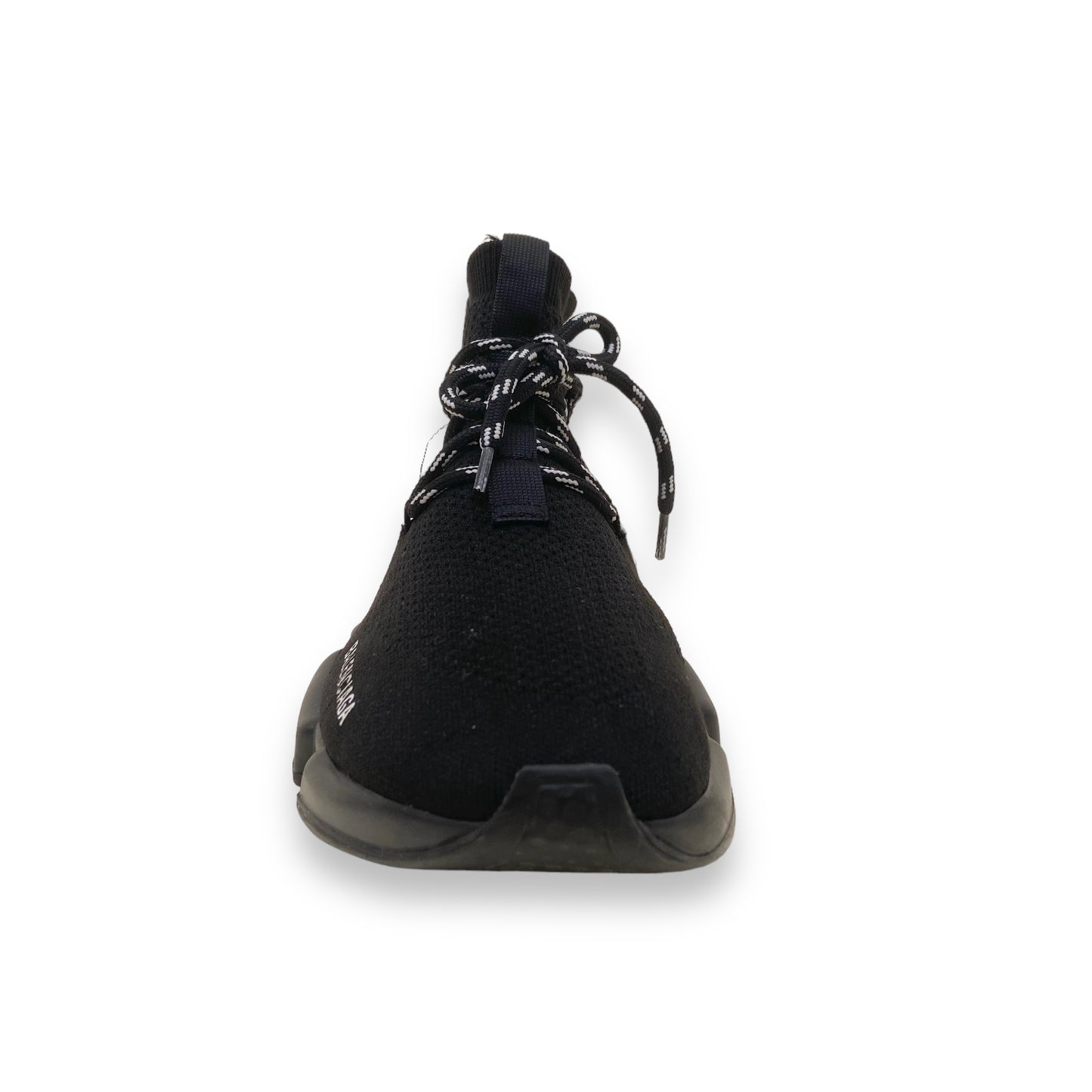 BALENCIAGA SPEED LACE UP SNEAKERS BLACK / WHITE UK8