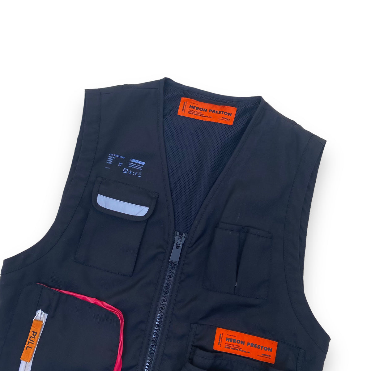 HERON PRESTON REFLECTIVE GILET VEST BLACK M