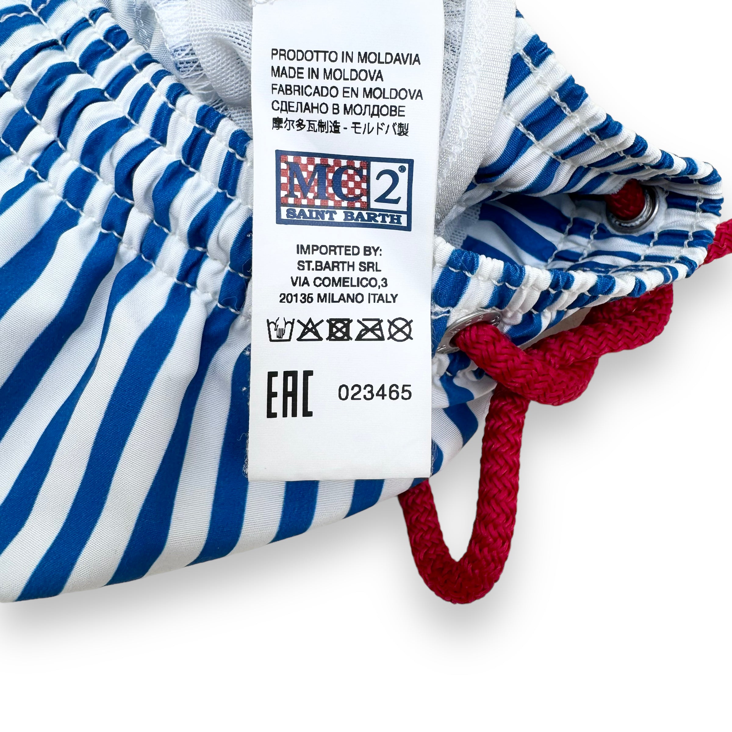 MC2 SAINT BARTHS STRIPED SWIM SHORTS BLUE AGE6