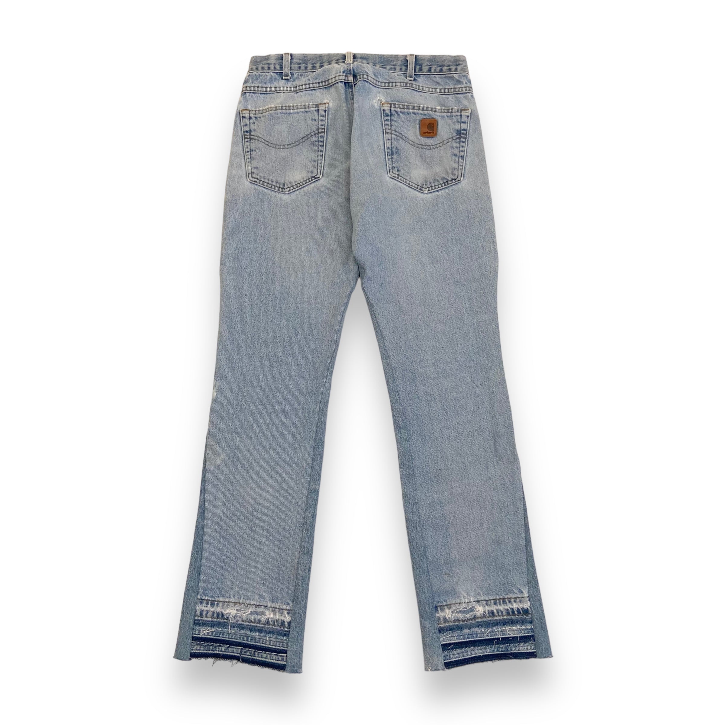 JEANIUS BAR ATELIER FLARED CARPENTER DENIM JEANS BLUE R 36W