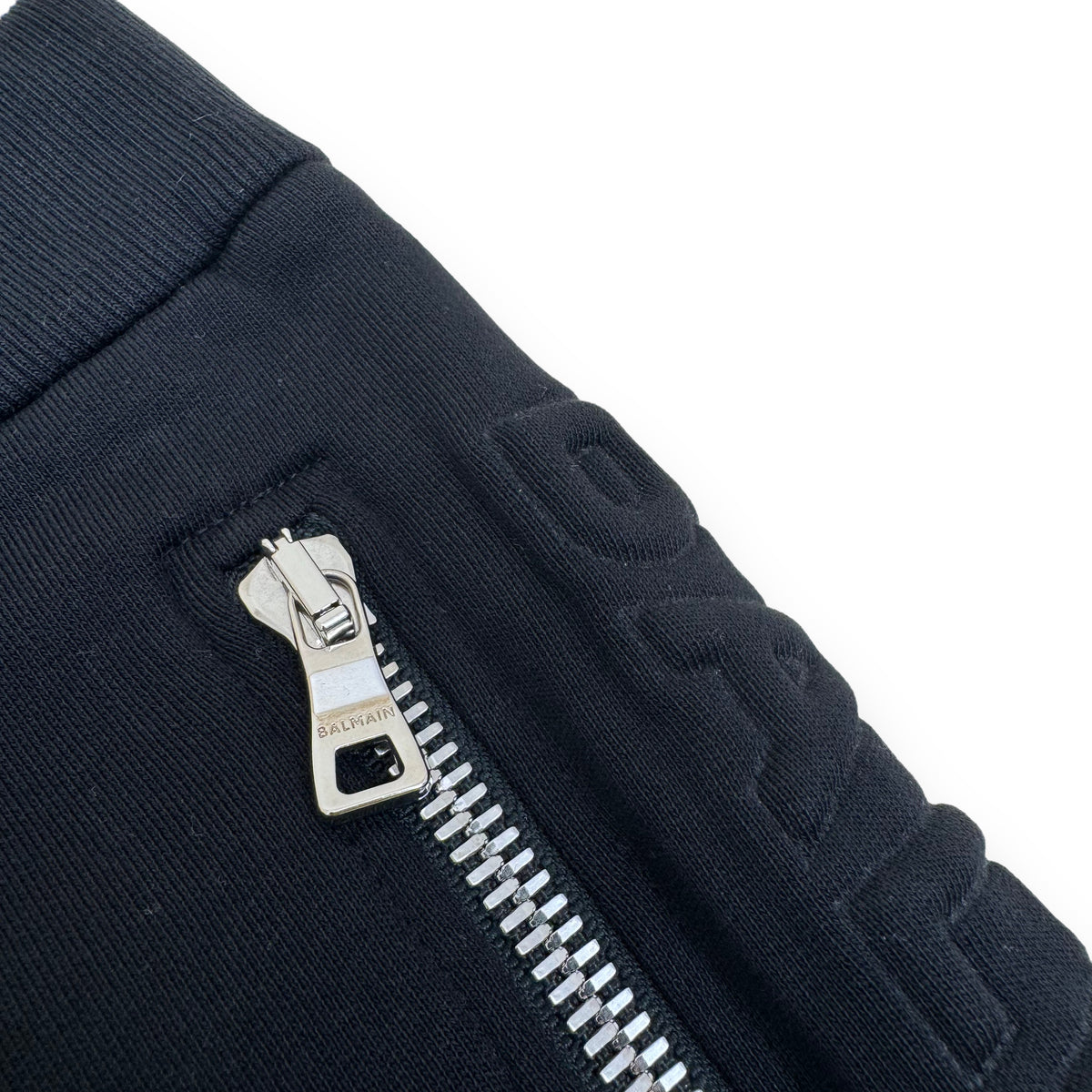 BALMAIN EMBOSSED LOGO SWEAT SHORTS BLACK XL