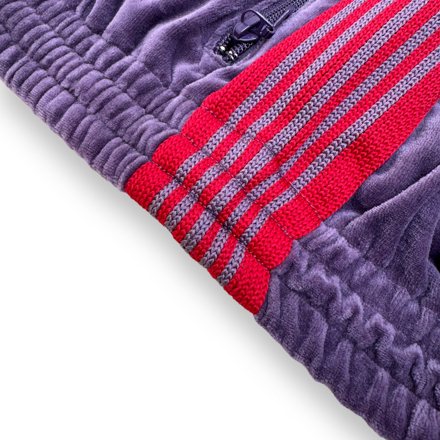 NEEDLES NARROW VELOUR TRACK PANTS PUPLE S