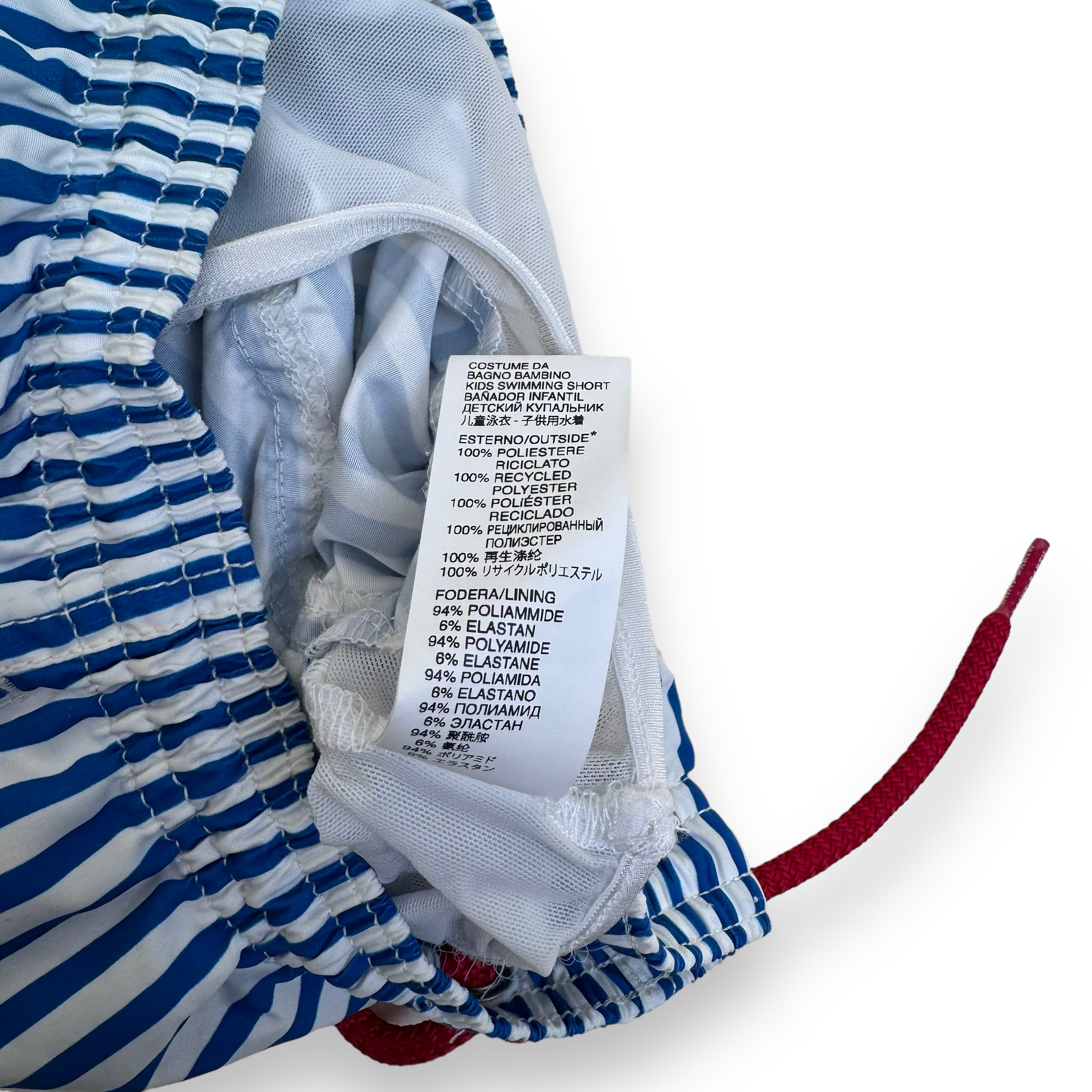 MC2 SAINT BARTHS STRIPED SWIM SHORTS BLUE AGE6