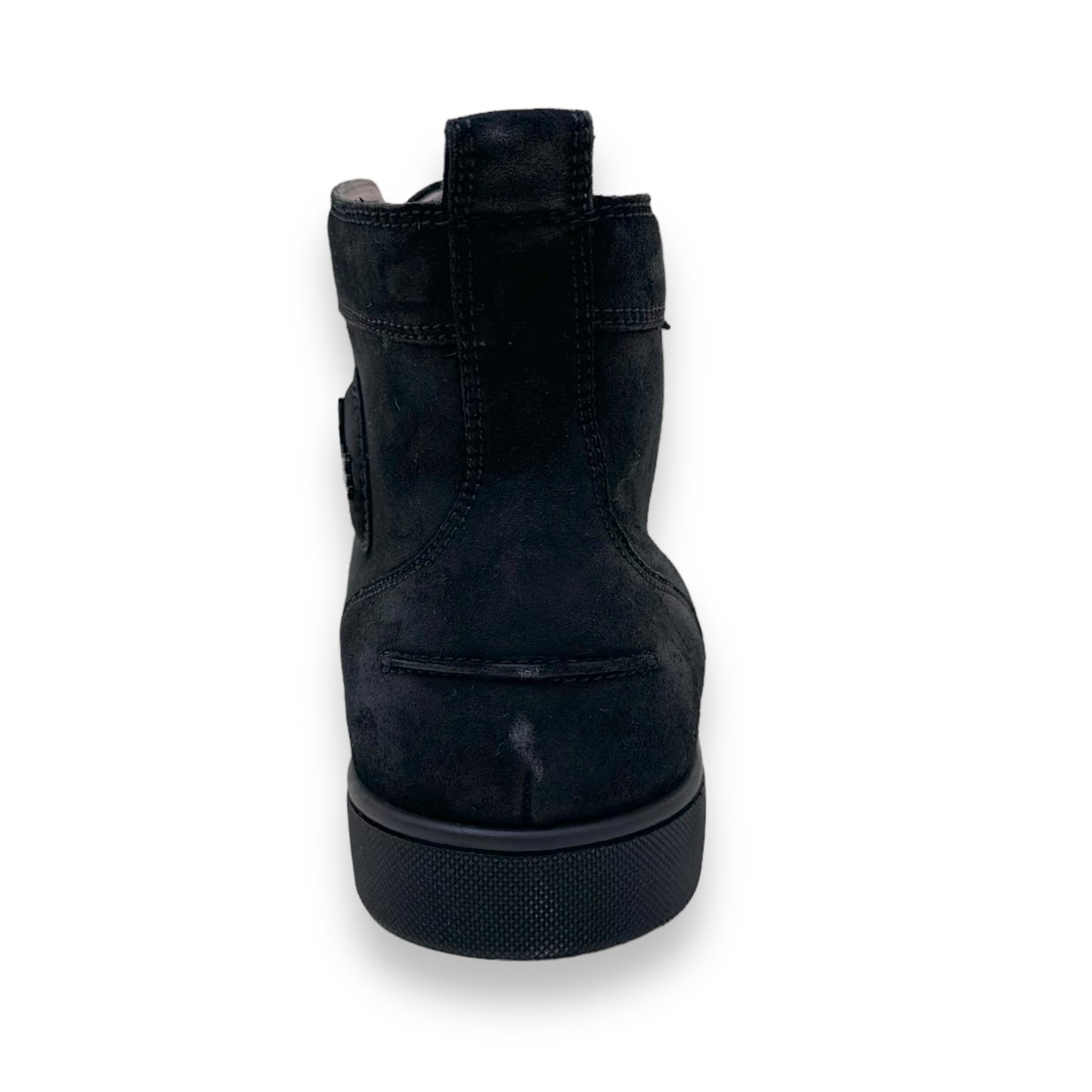 CHRISTIAN LOUBOUTIN SUEDE SPIKE SNEAKER BLACK UK11