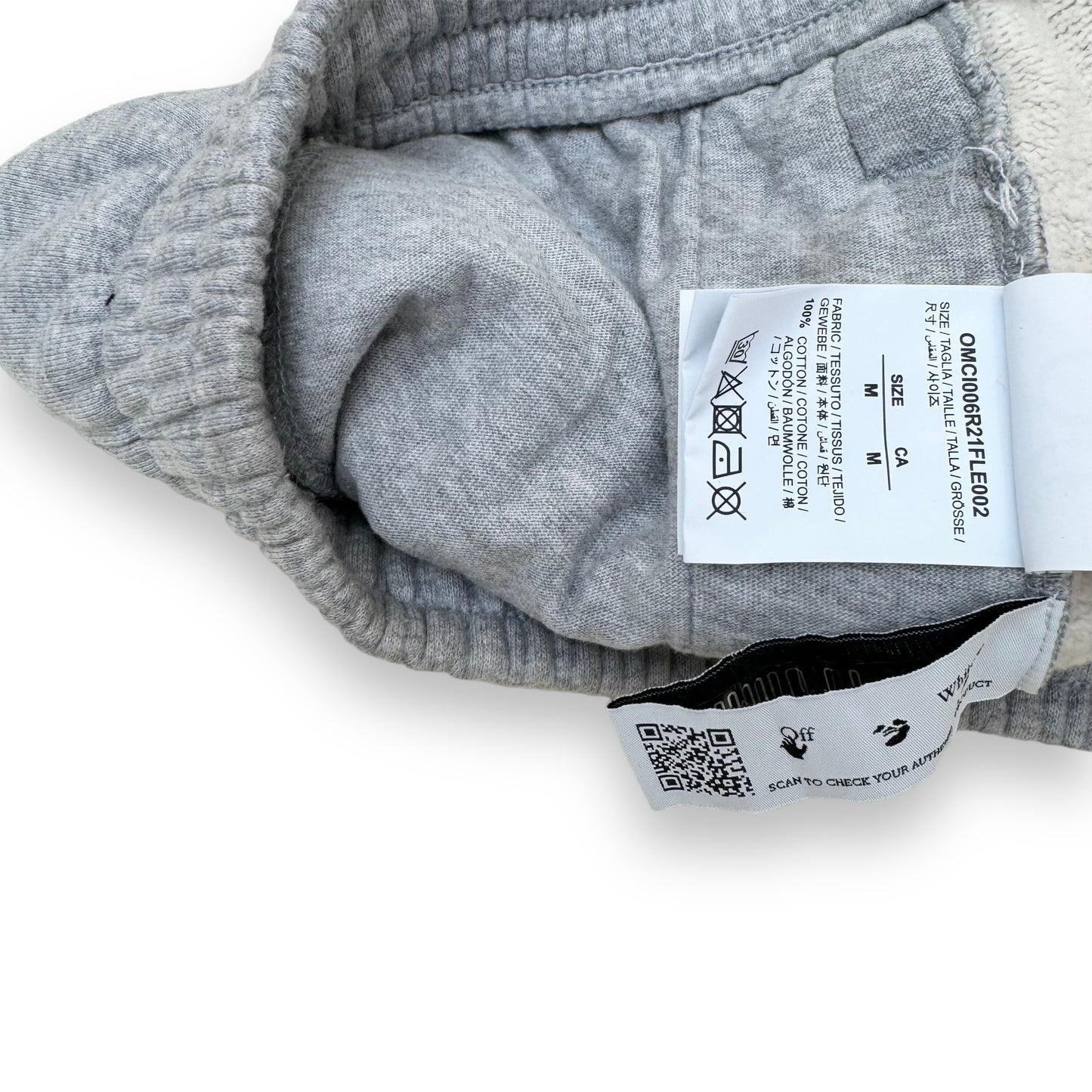 OFF-WHITE MARKER SWEAT SHORTS GREY M