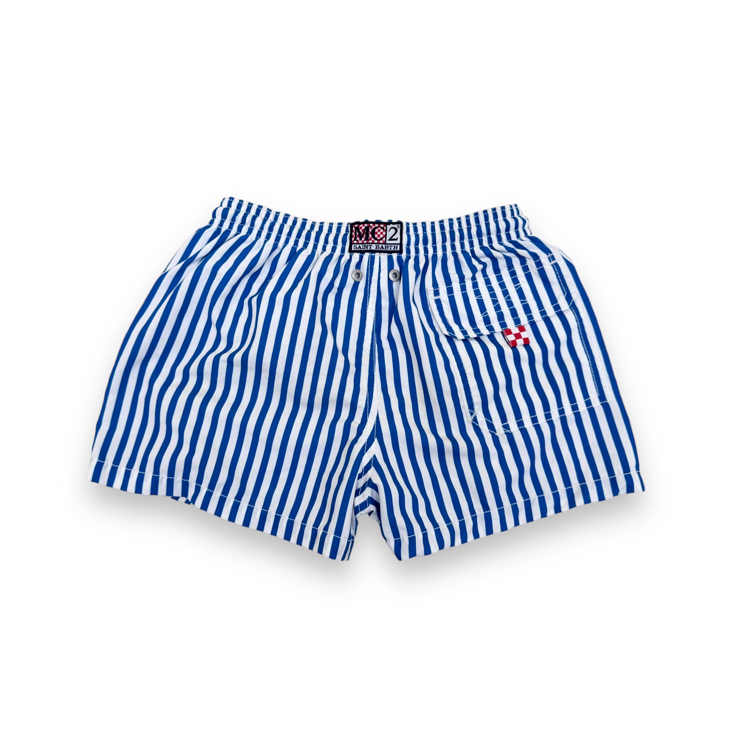 MC2 SAINT BARTHS STRIPED SWIM SHORTS BLUE AGE6