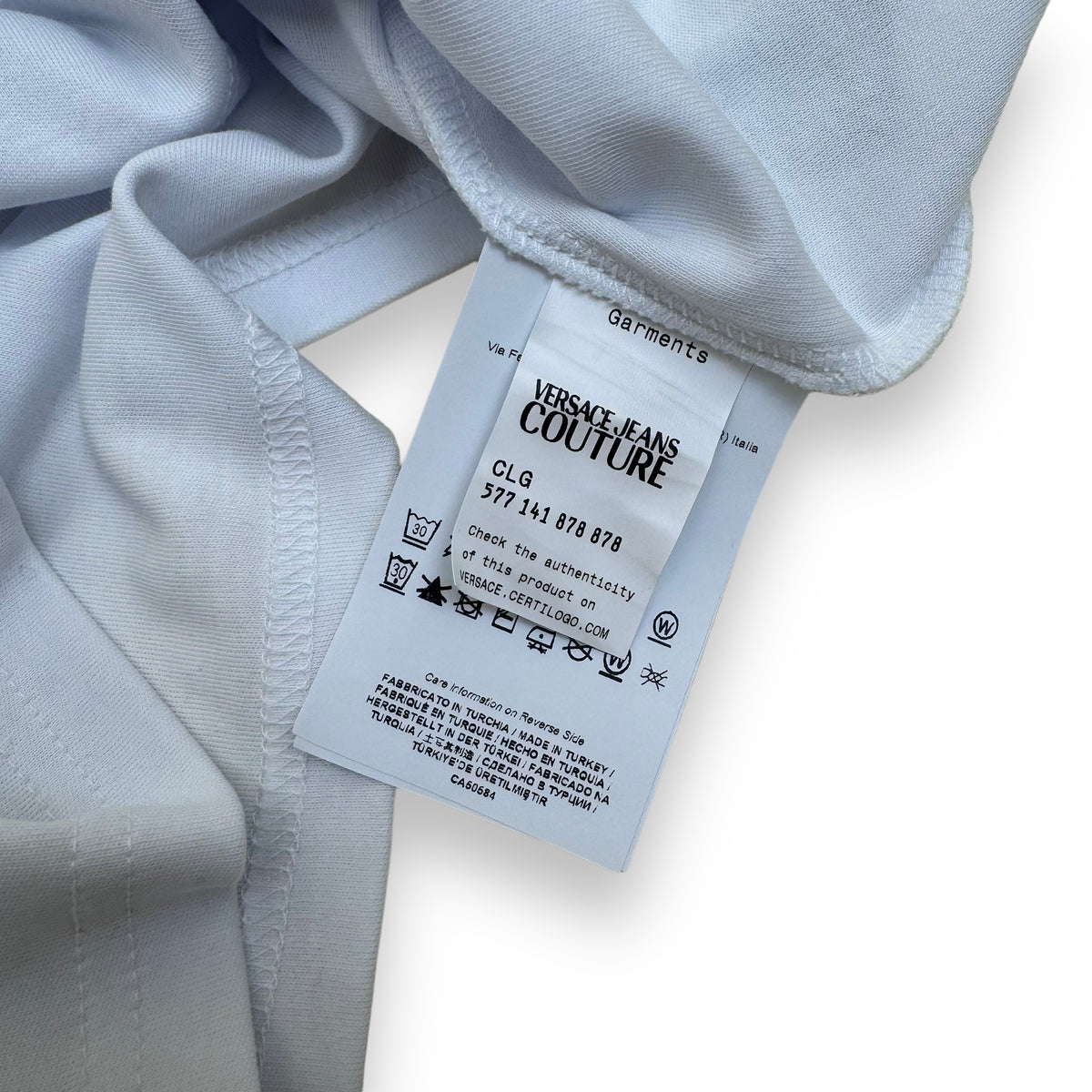 VERSACE JEANS COUTURE T-SHIRT WHITE M