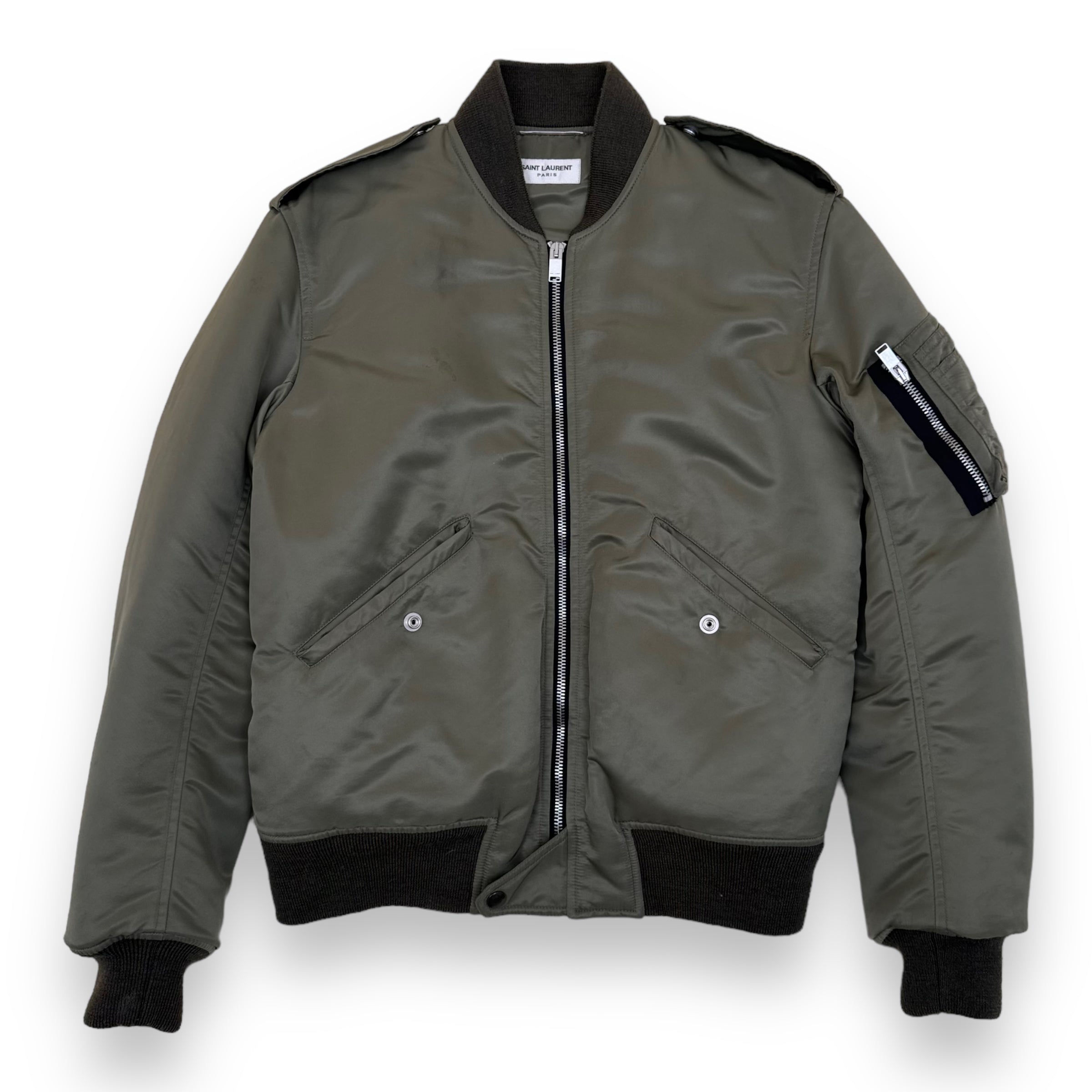 SAINT LAURENT MA-1 BOMBER JACKET KHAKI S