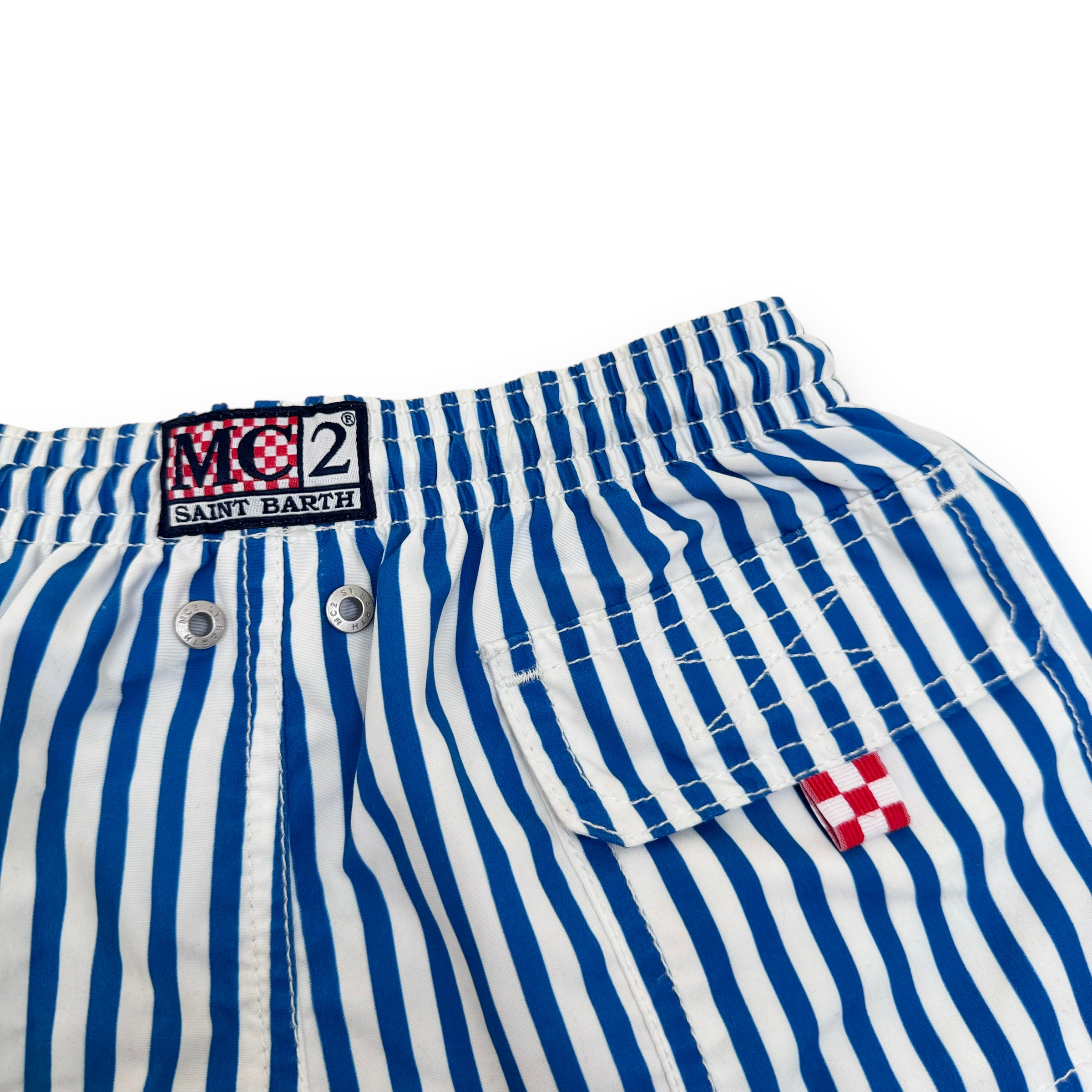 MC2 SAINT BARTHS STRIPED SWIM SHORTS BLUE AGE6
