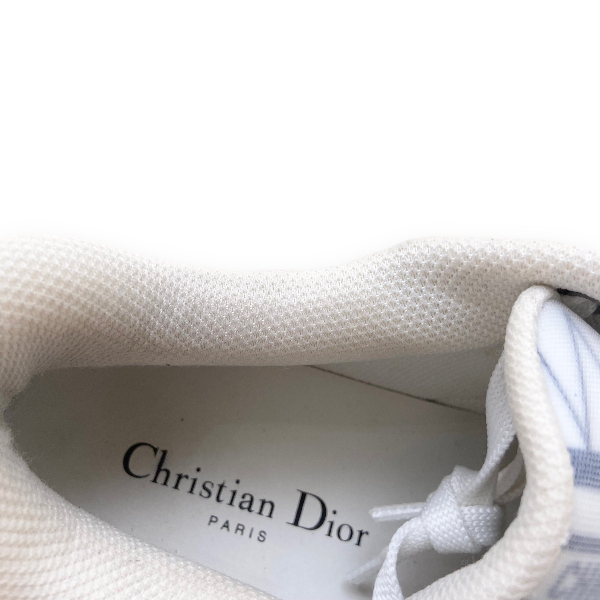 CHRISTIAN DIOR LOW TOP TIGER MESH SNEAKERS WHITE UK8