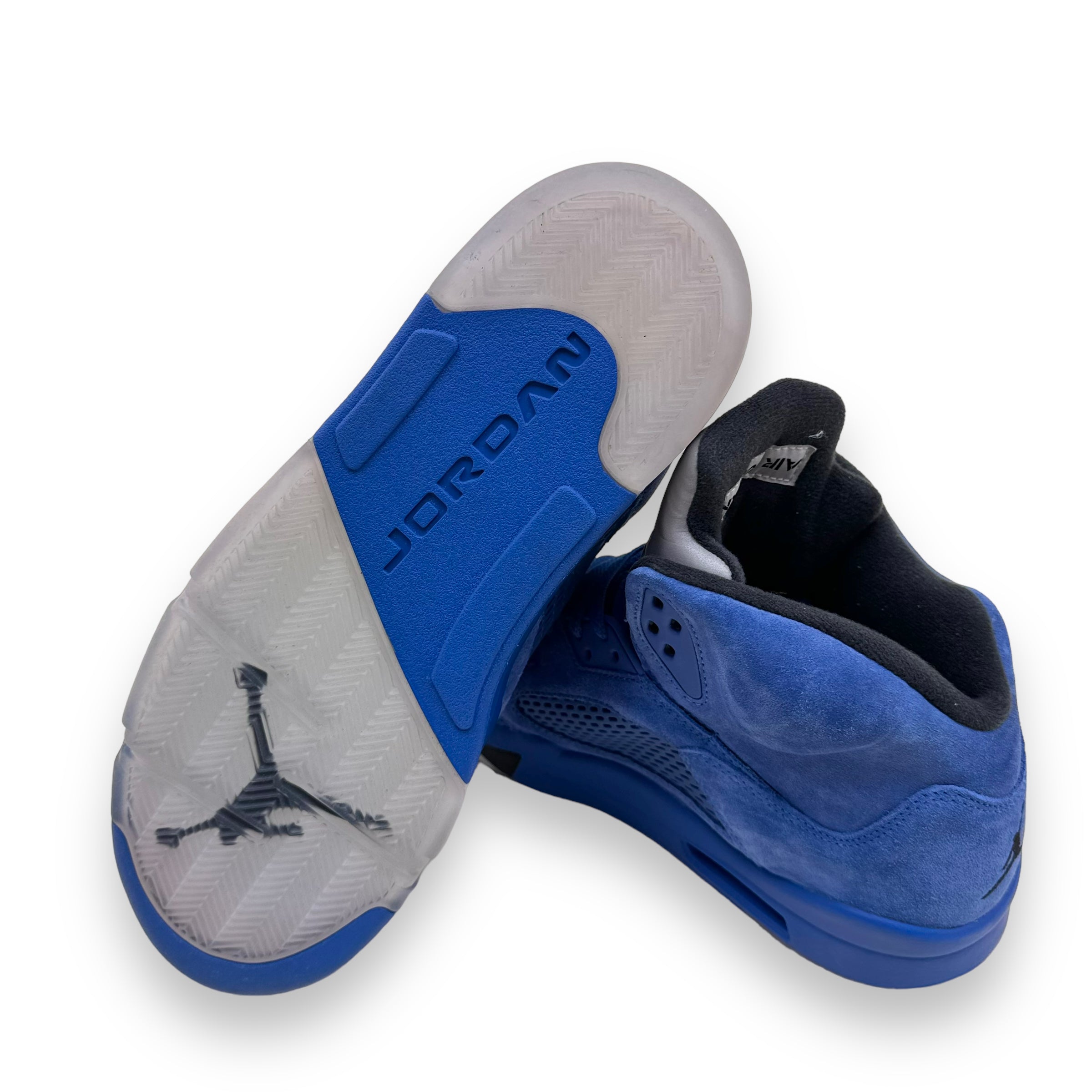 AIR JORDAN 5 RETRO SUEDE SNEAKERS BLUE UK11
