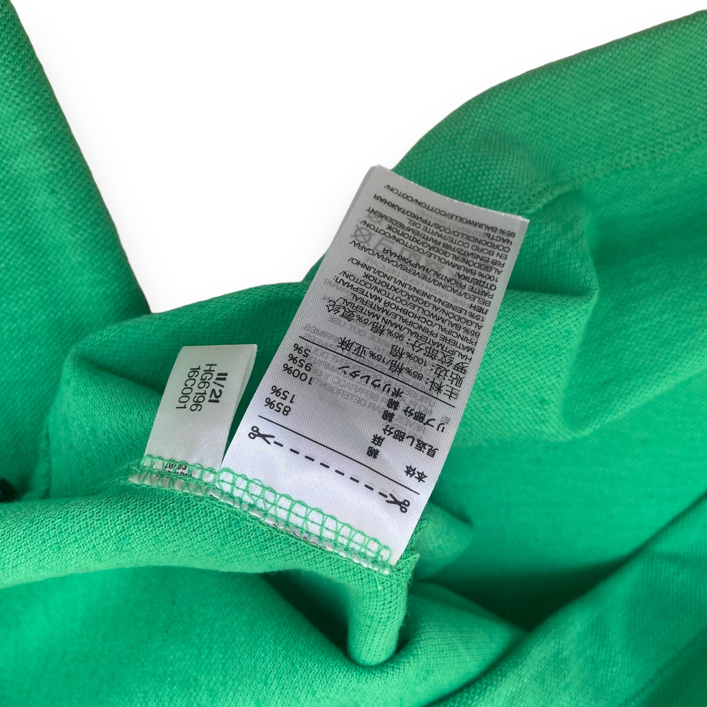 Y-3 Long-Sleeve Thick Logo T-shirt Green L