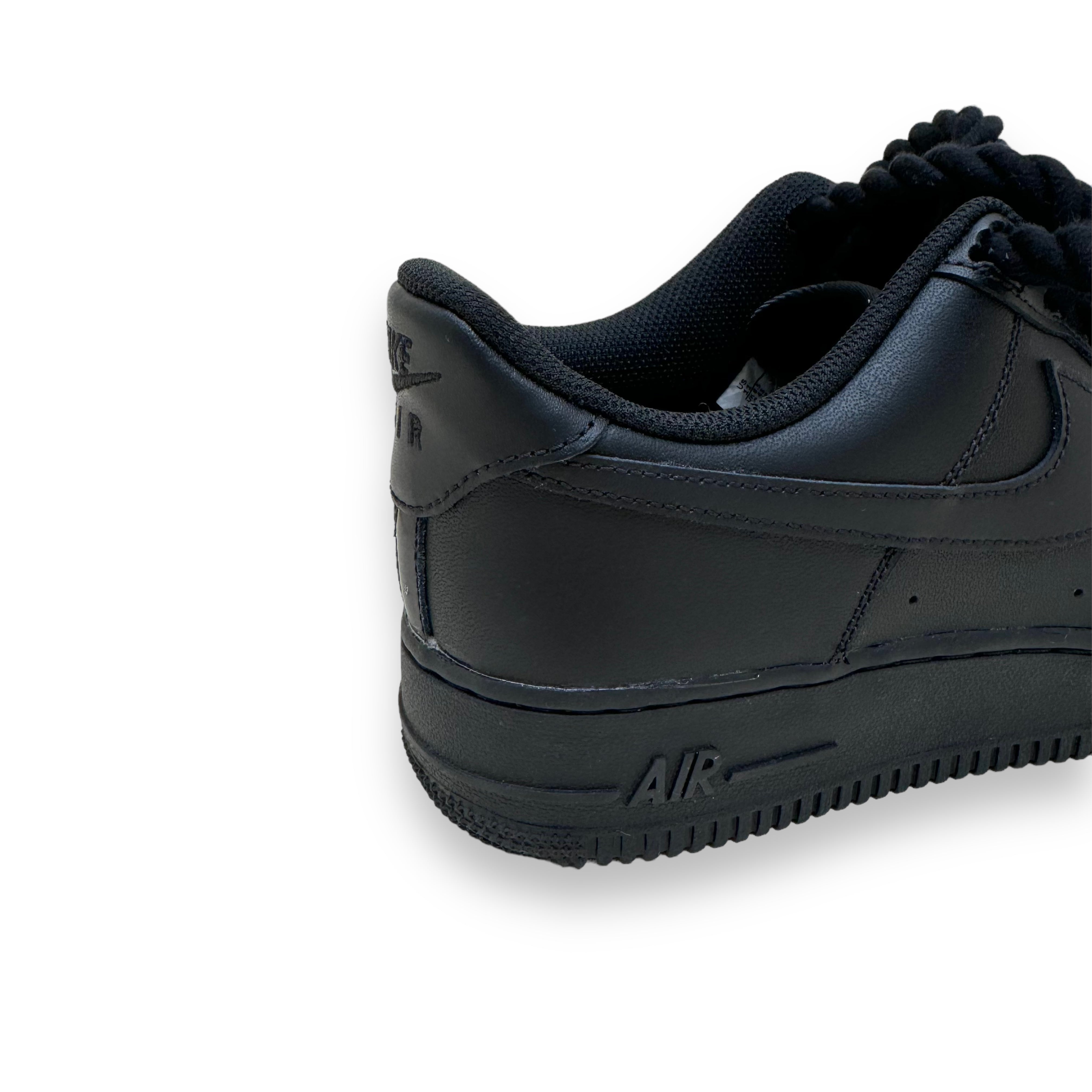 NIKE AF1 CUSTOMISED ROPE LACE SNEAKERS BLACK UK8.5