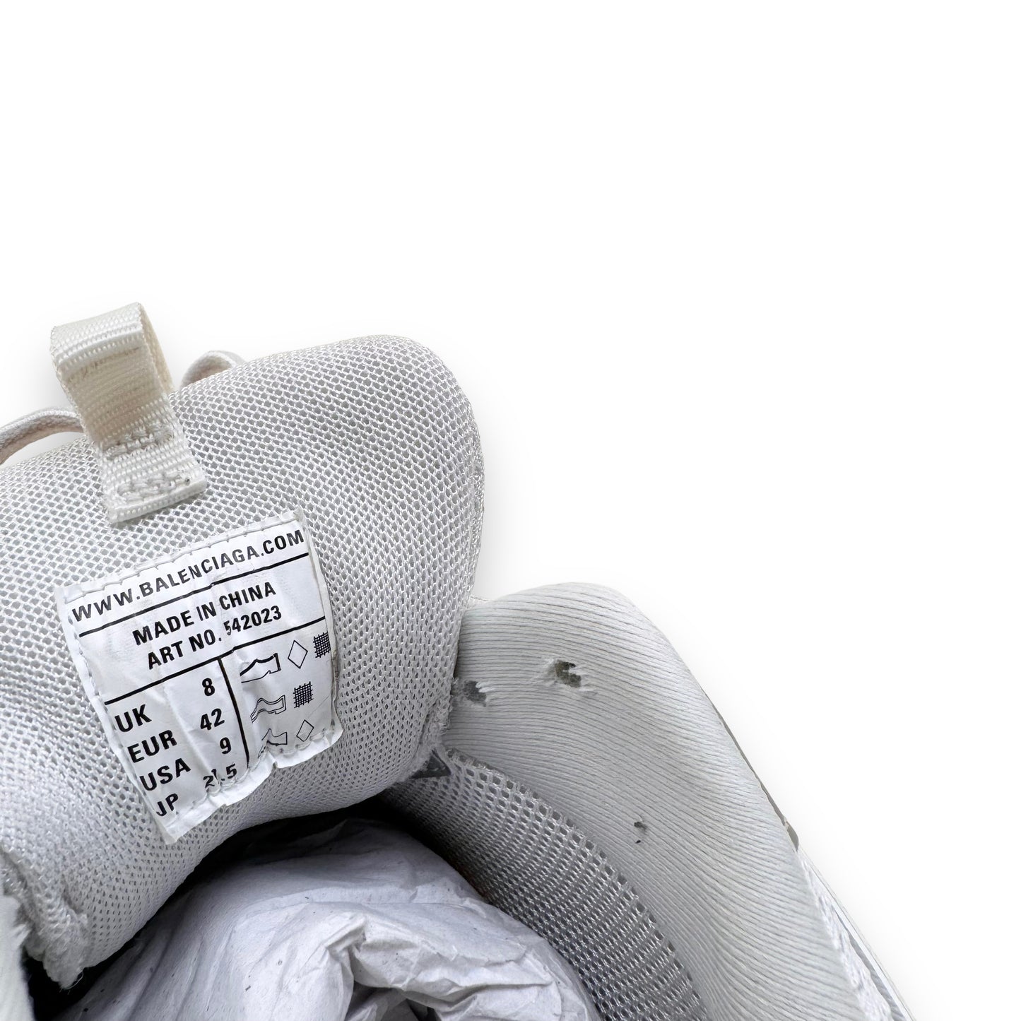 BALENCIAGA TRACK RUNNER SNEAKERS WHITE UK8