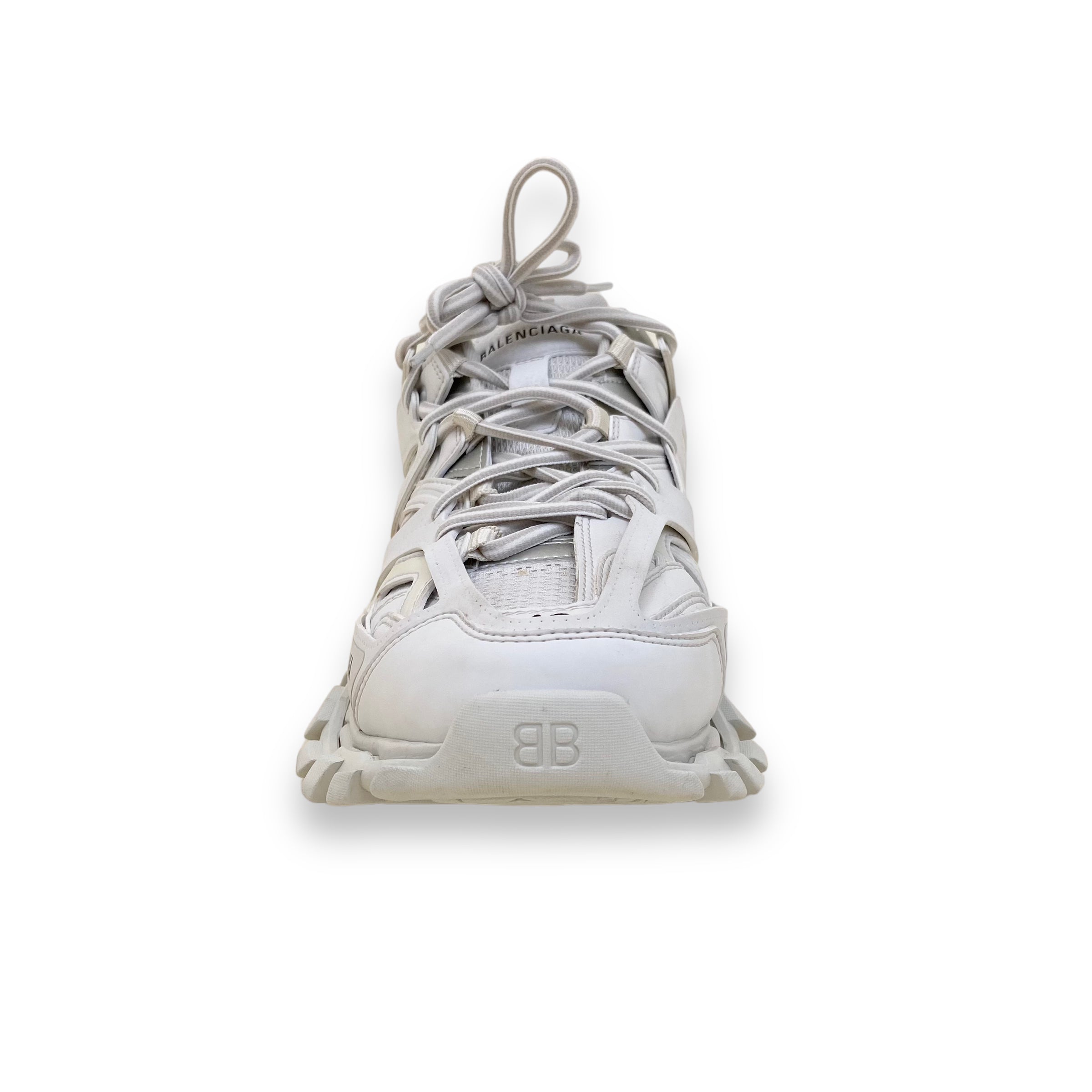 BALENCIAGA TRACK MESH AND NYLON SNEAKERS WHITE UK9
