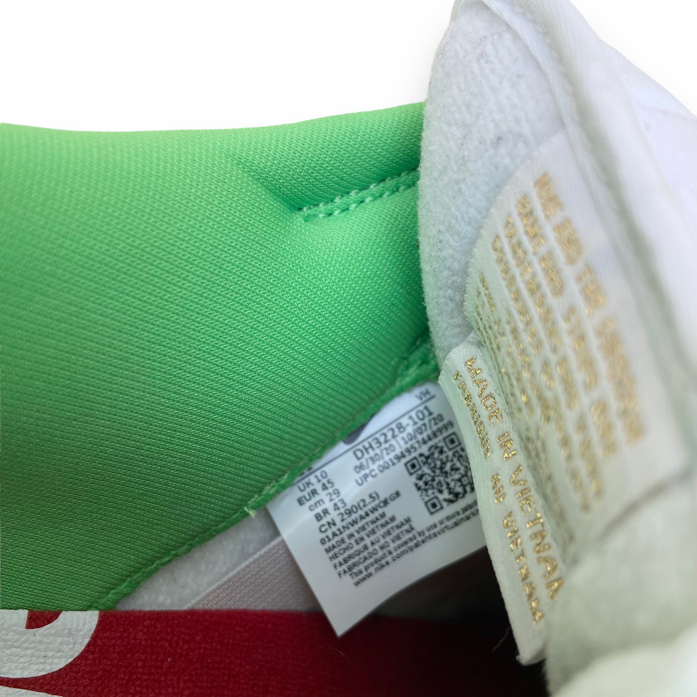 NIKE X SUPREME DUNK LOW STARS OG SB QS SNEAKERS ‘MEAN GREEN’ UK10