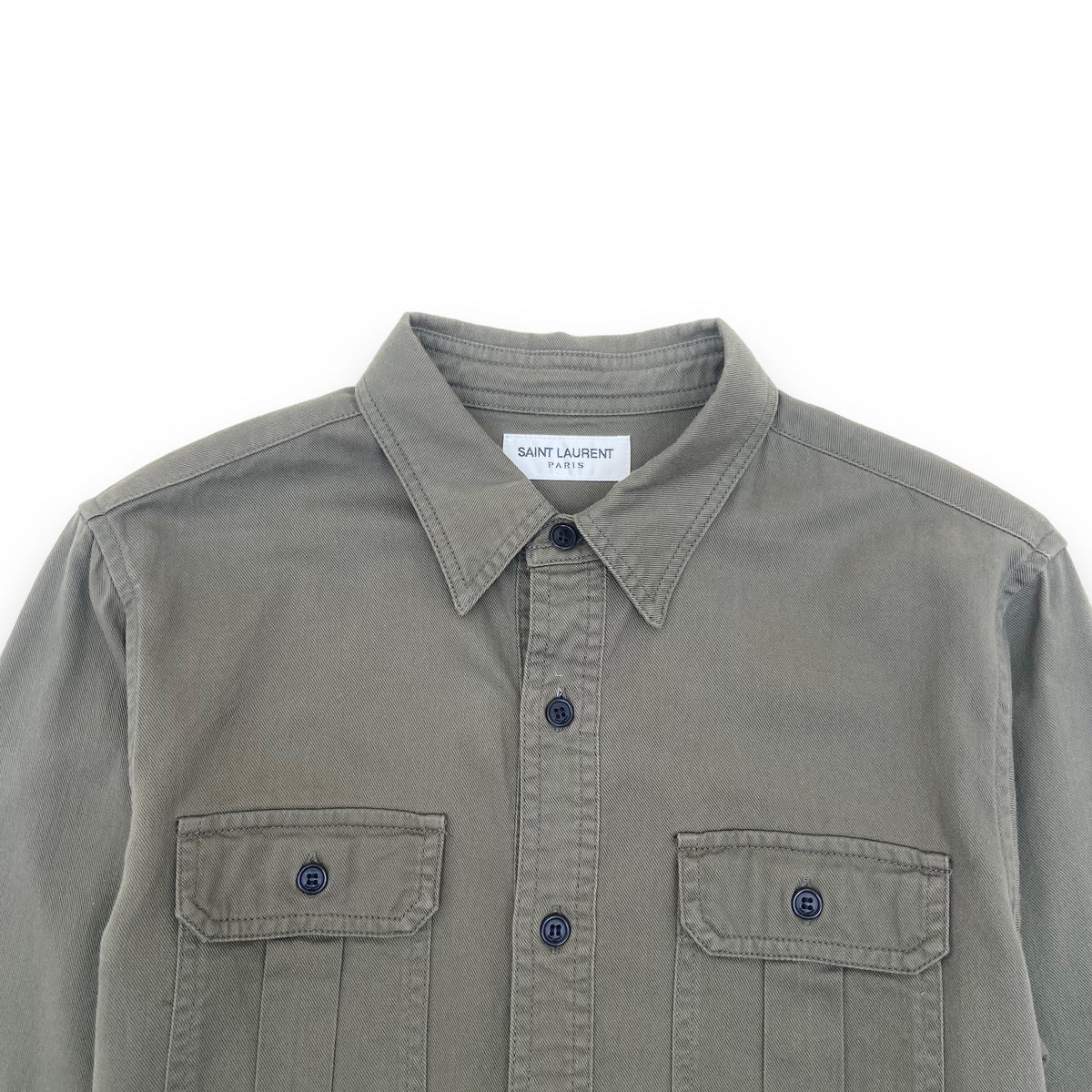 SAINT LAURENT JAPANESE DENIM SHIRT GREEN S