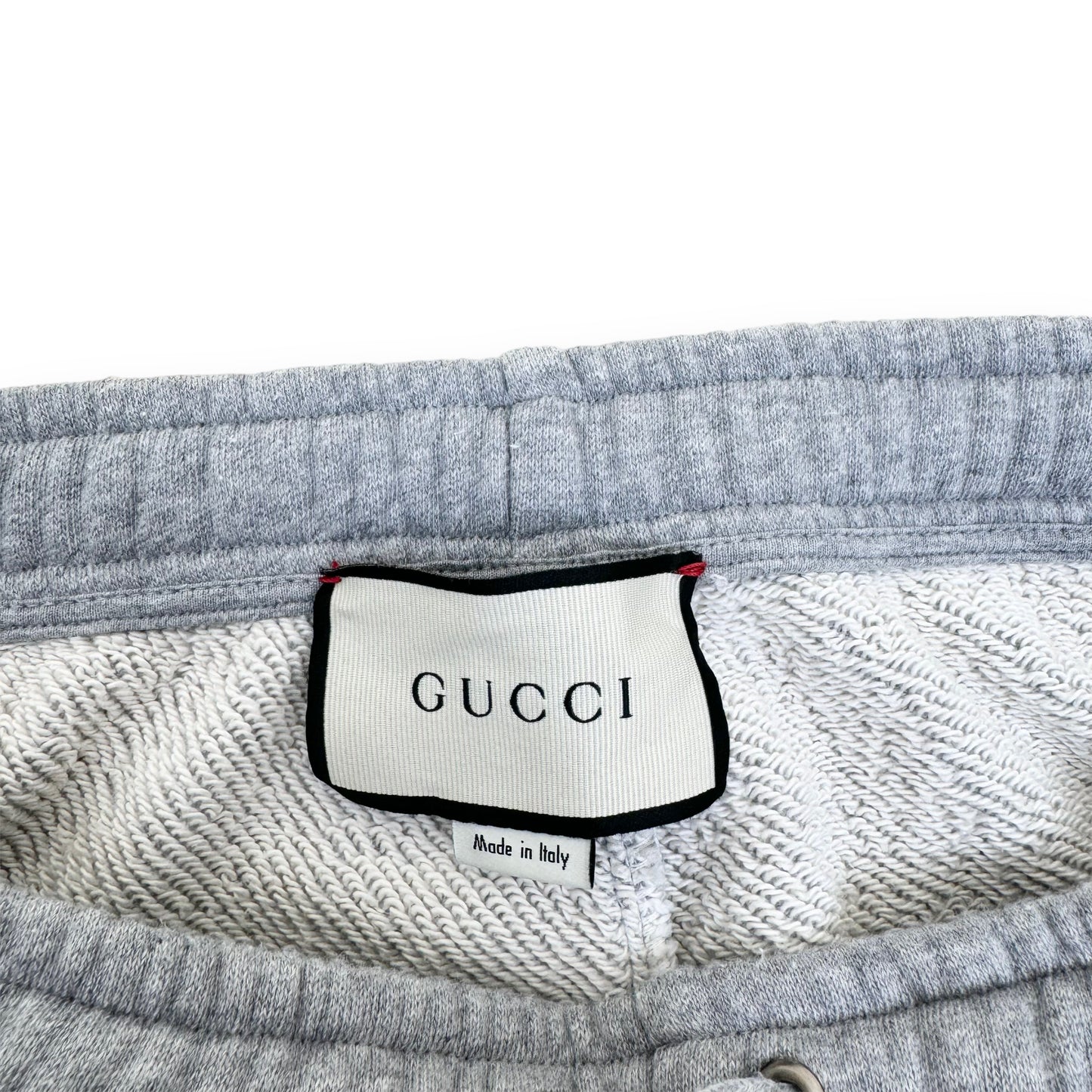 GUCCI WOLF MOTIF JERSEY SWEATPANTS GREY XL