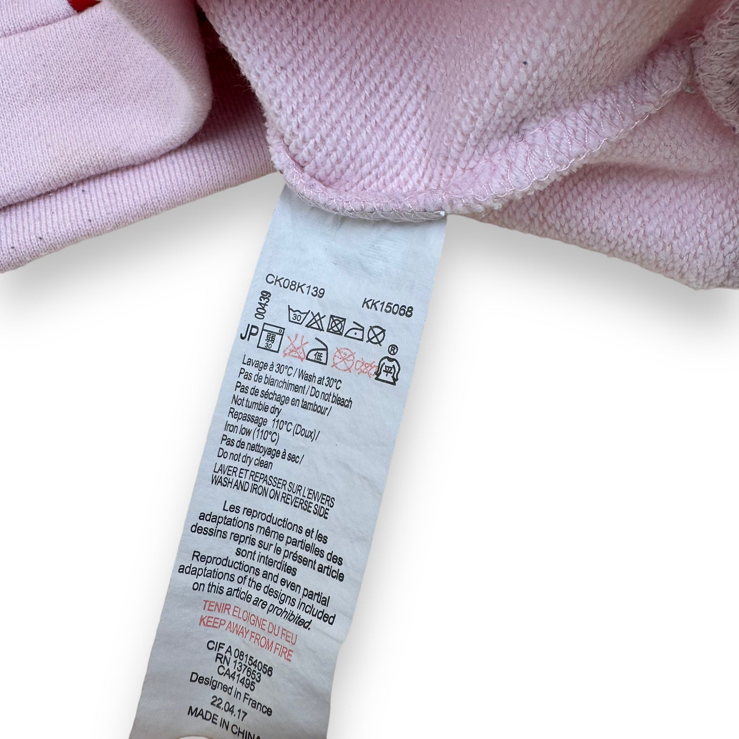 KENZO PARIS GLITTER SWEATSHIRT PINK AGE5