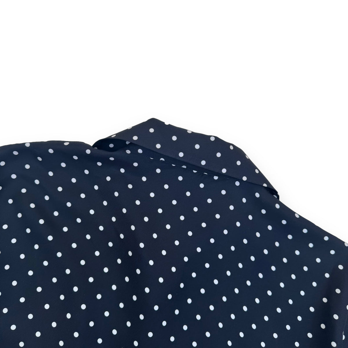 AMIRI SILK TWILL SHORT SLEEVE POLKADOT SHIRT BLACK M